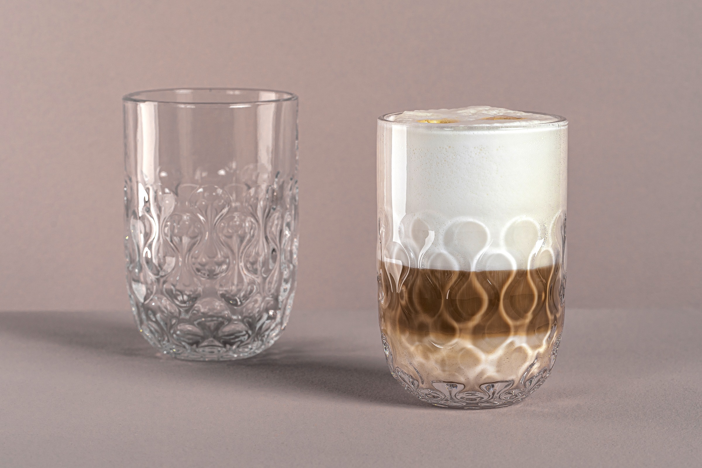 LEONARDO Latte-Macchiato-Glas "GOCCE, 380 ml, 6er-Set" 2. Variante, mit Tro günstig online kaufen