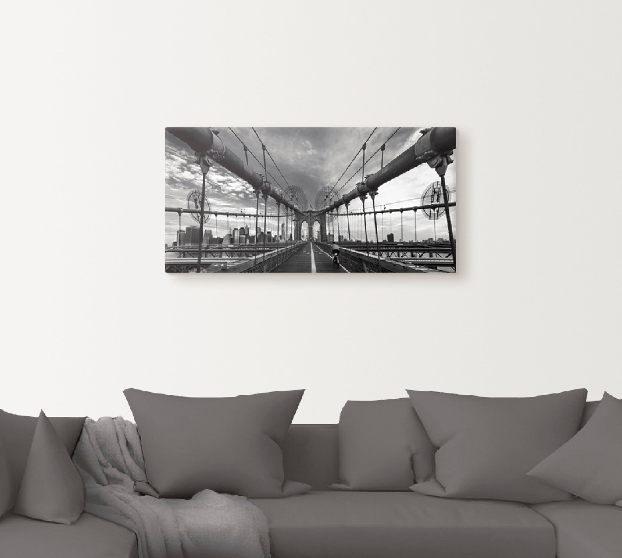 Artland Wandbild »Brooklyn Bridge New York III«, Brücken, (1 St.), als Leinwandbild, Poster in verschied. Größen