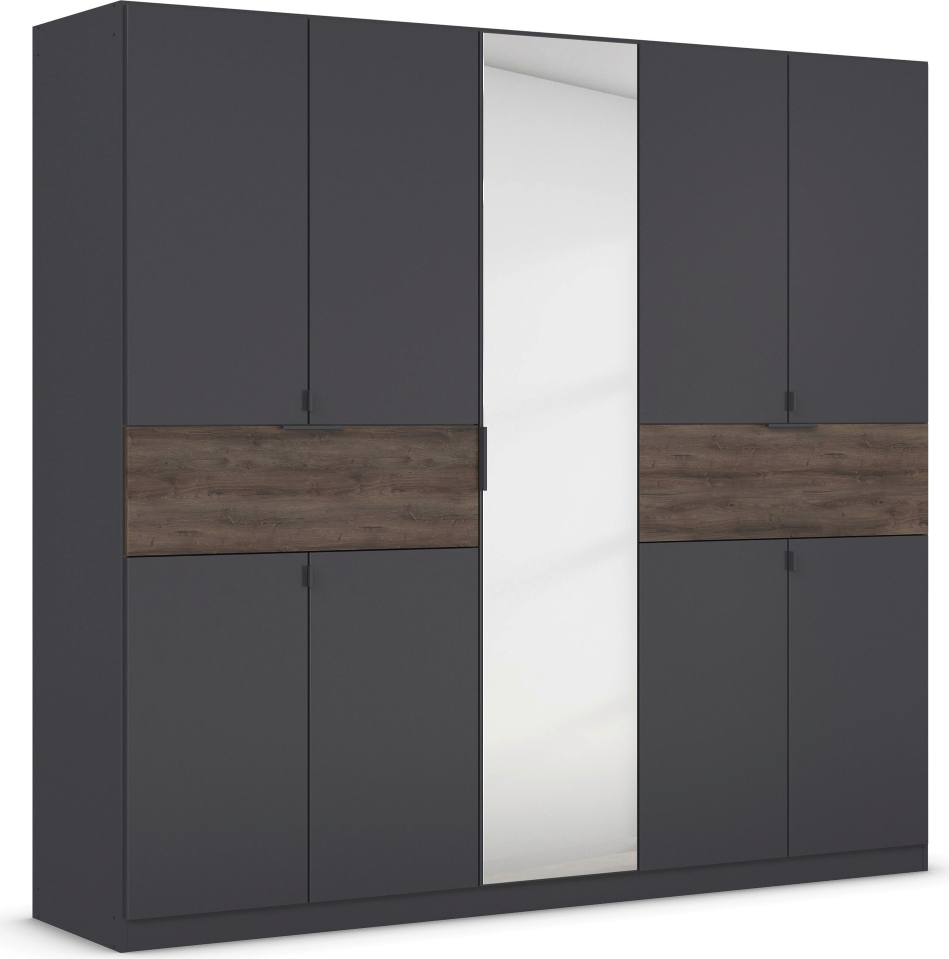 rauch Drehtürenschrank "Kleiderschrank Schrank Garderobe Wäscheschrank TICAO" Schubladen in der Höhe variabel positionierbar, mit 2 geräumigen Schubladen, viel Stauraum MADE IN GERMANY