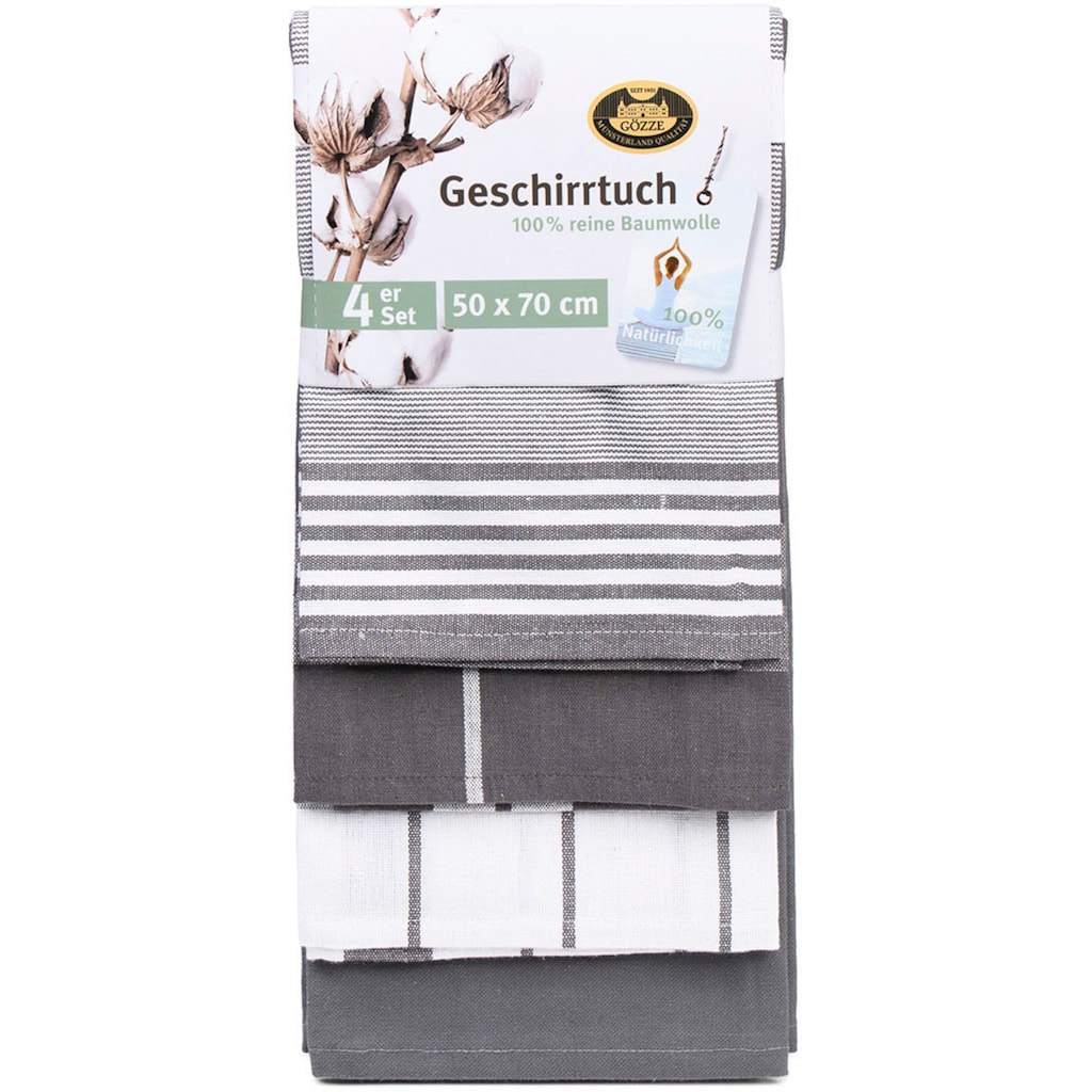 Gözze Geschirrtuch »Geschirrtücher, Des. 60057«, (Set, 4 tlg.)