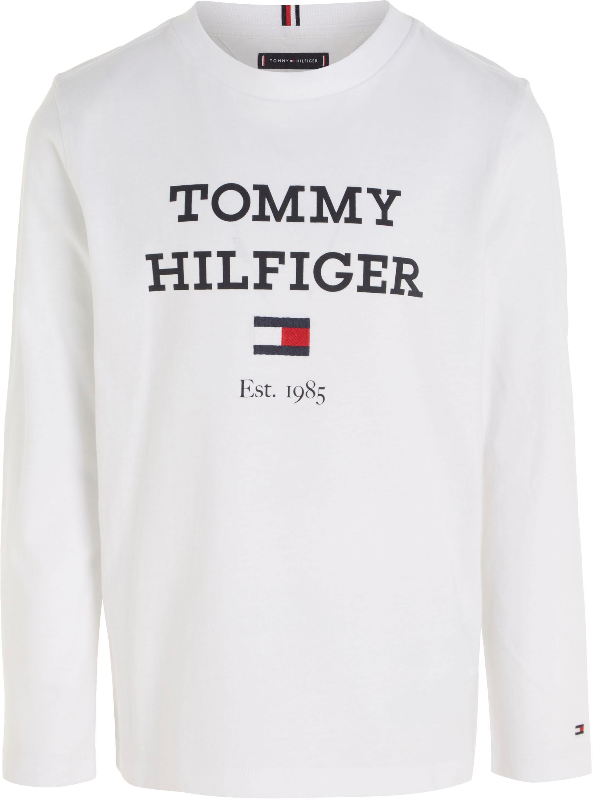 Tommy Hilfiger Langarmshirt »TH LOGO TEE L/S«, mit großem Logo auf der Brust