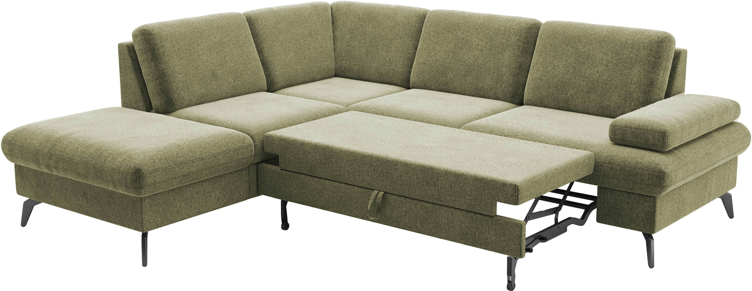 sit&more Ecksofa »Morris Jubi L-Form«, inkl. Armteilfunktion und 1 Zierkissen, wahlweise mit Bettfunktion
