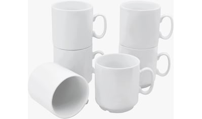 Becher »ROBERT«, (Set, 6 tlg., 6teilig), stapelbar, platzsparend, 6-teilig, 300ml