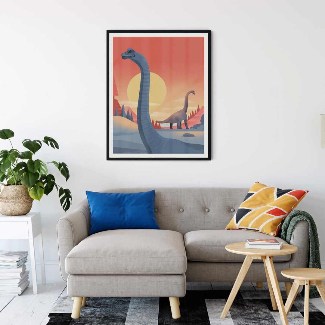 Wall-Art Poster »Brachiosaurus«, Dinosaurier, St.), | BAUR Wandbild, bestellen Bild, (1 Poster, Wandposter