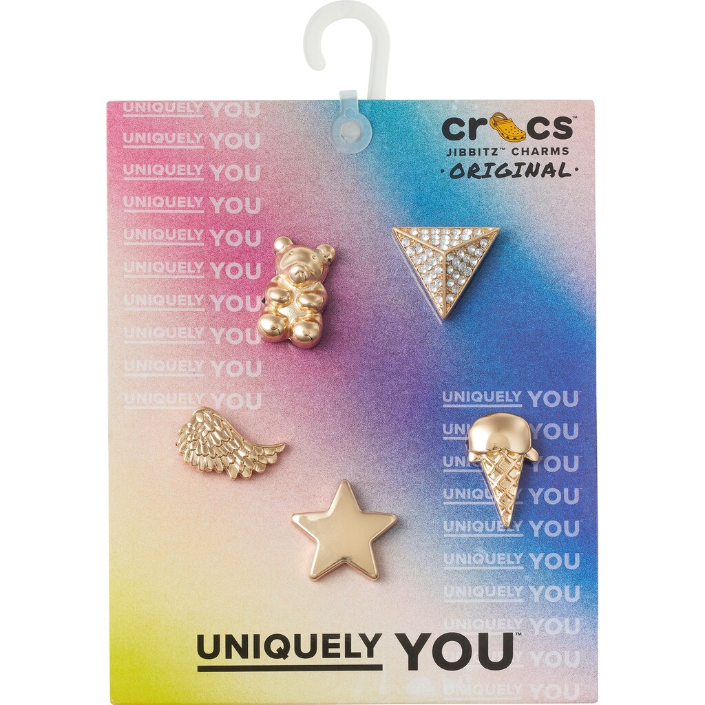 Crocs Schuhanstecker »Jibbitz™ Gold Icons«, (Set, 5 tlg., Kein Spielzeug. Nicht für Kinder unter 3 Jahren geeignet.)