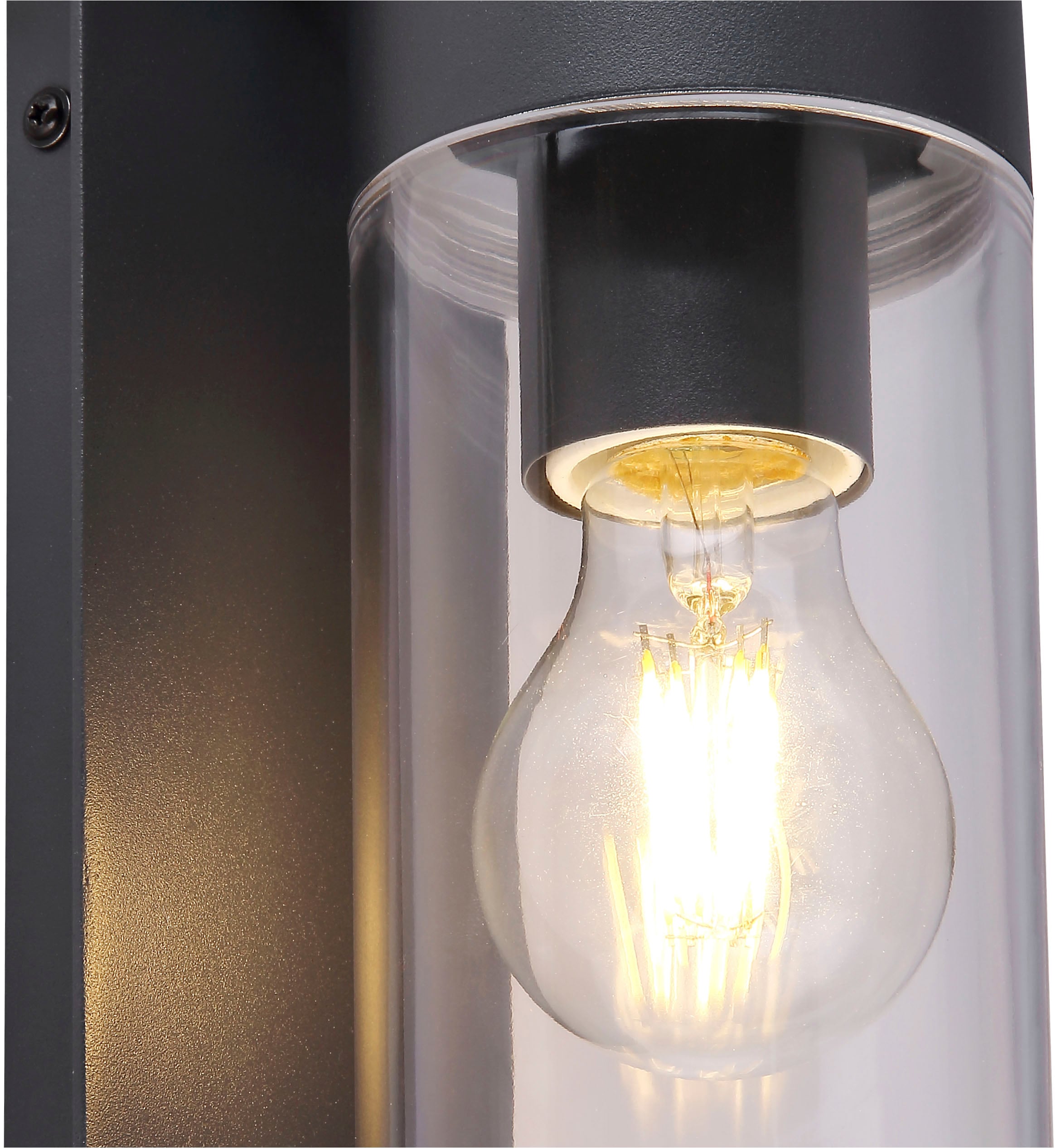 GLOBO LIGHTING Außen-Wandleuchte »VESSA« E27 1 Stk. Außenwandleuchte anthrazit, IP44, Licht abwärts