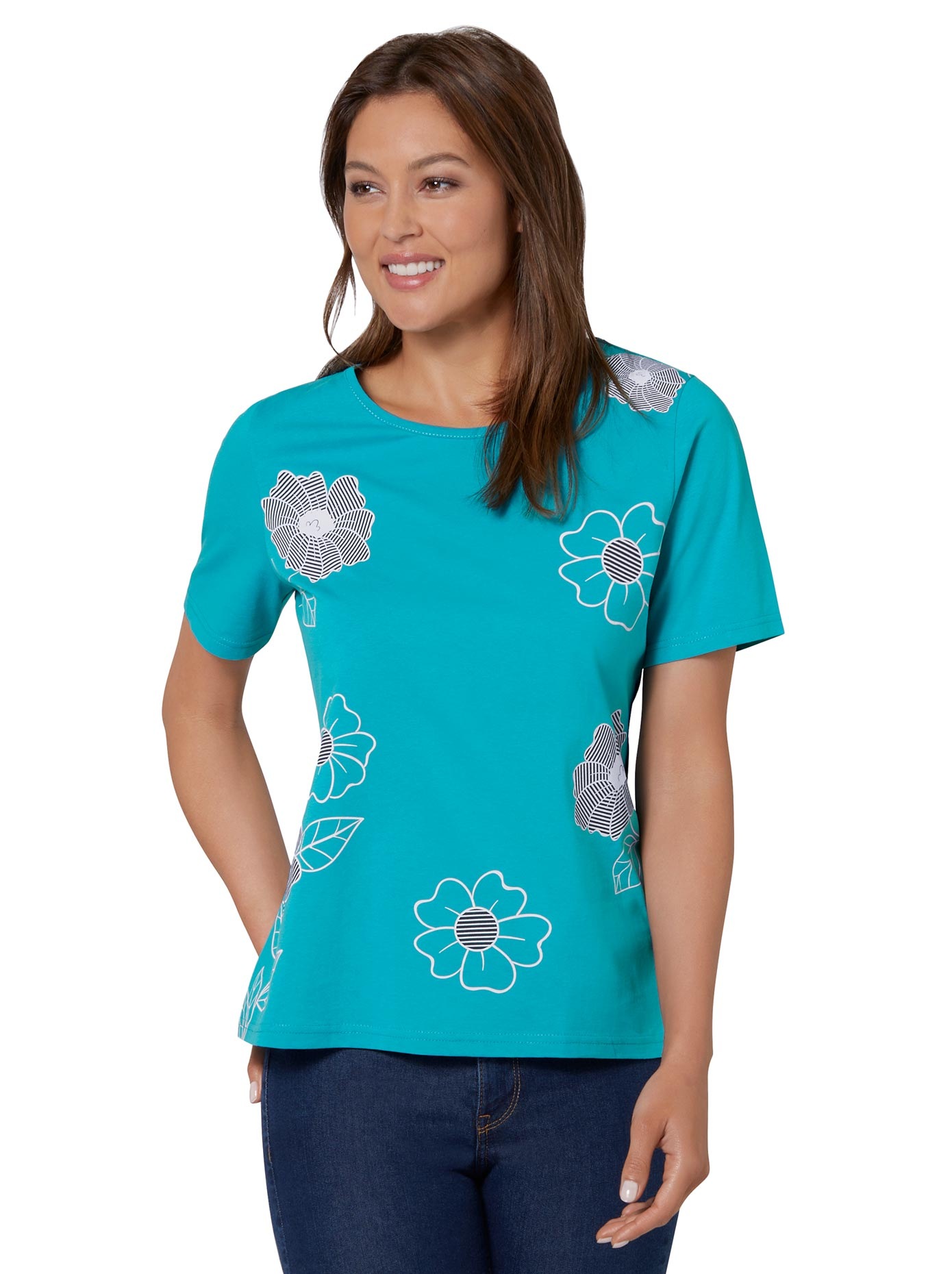 Kurzarm Shirt mit Kapuze und Wording
