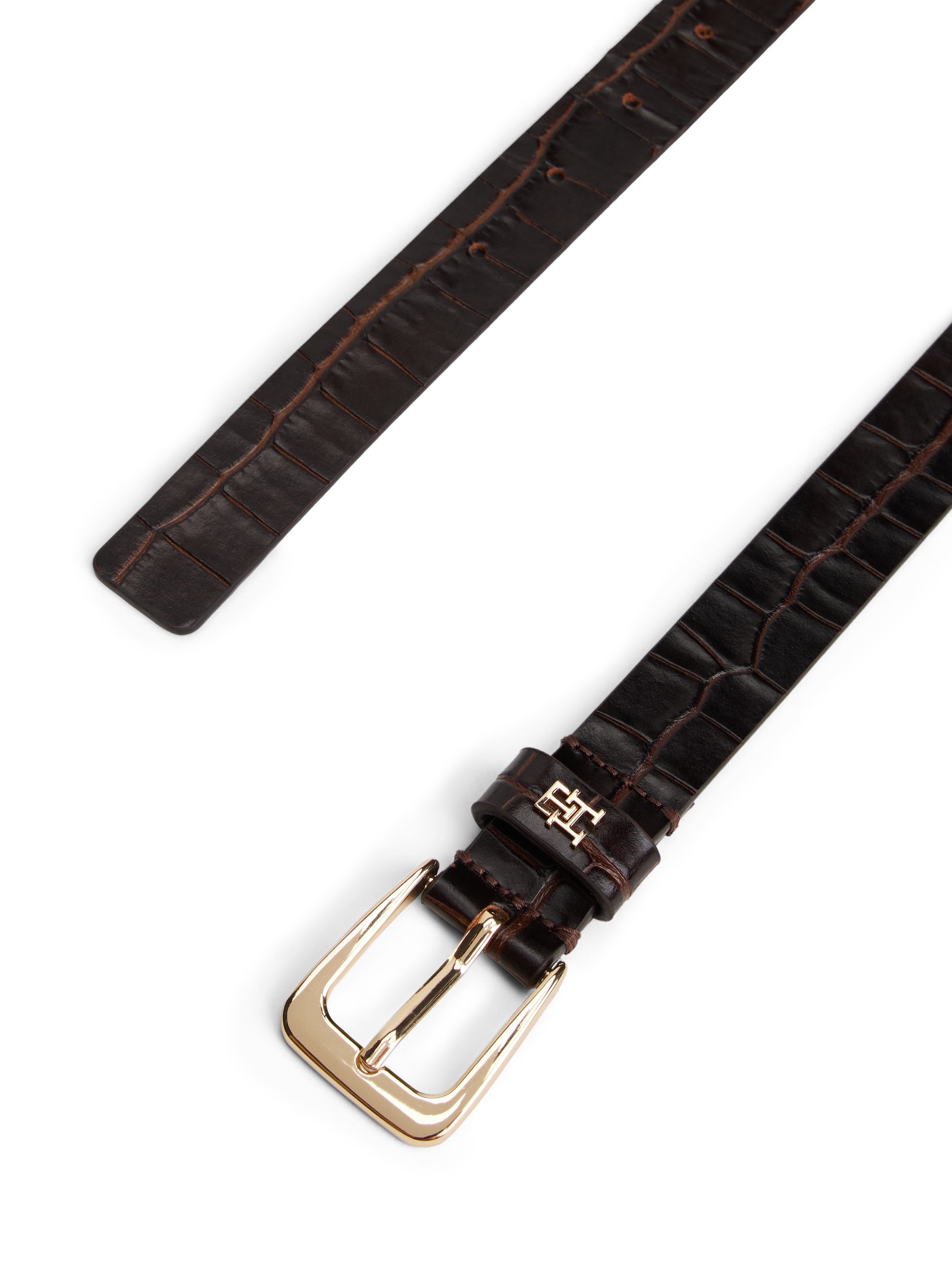 Tommy Hilfiger Ledergürtel »TH LIBRE 2.5 CROC«, mit TH Monogramm