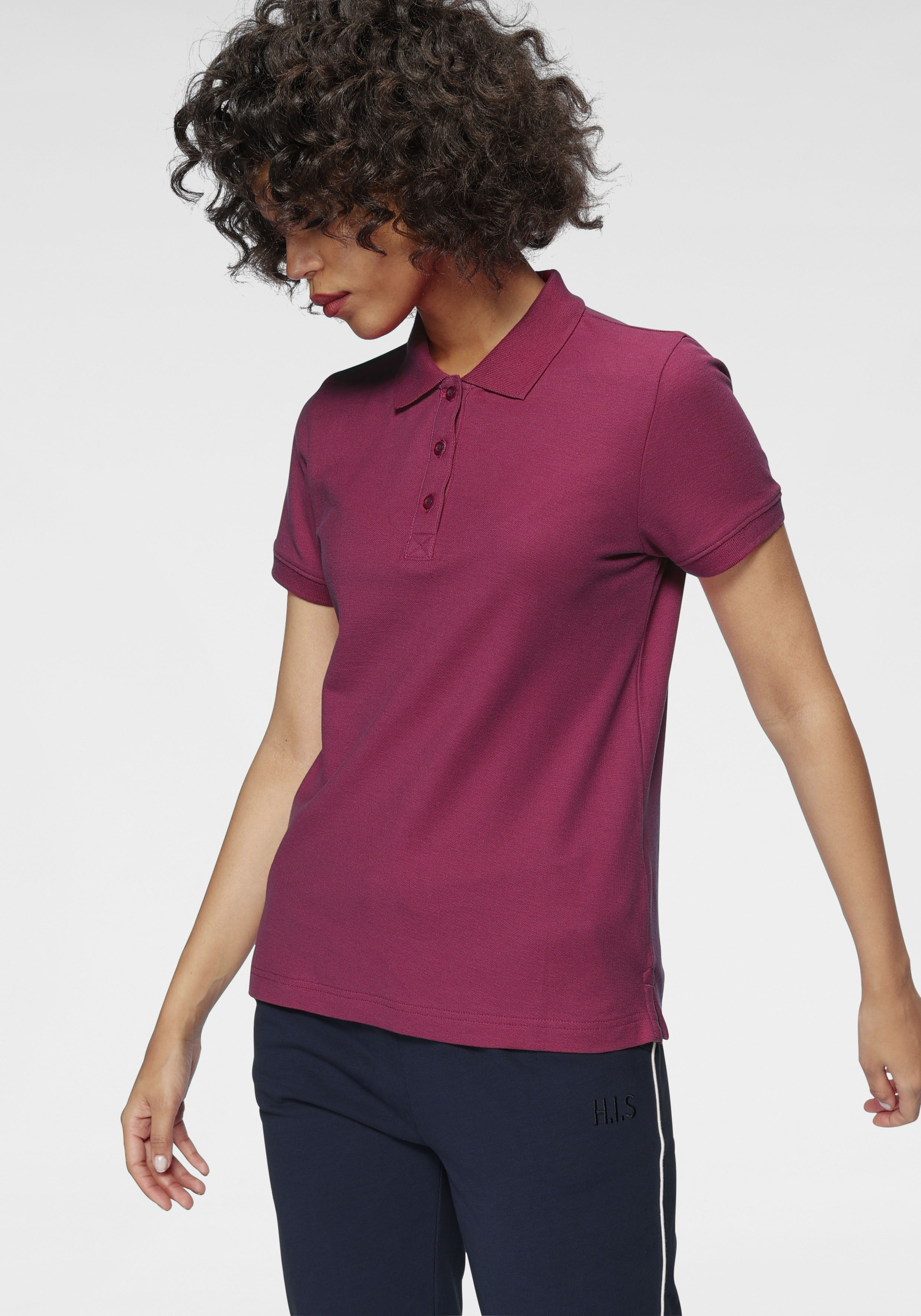 Thumbnail - Eastwind Poloshirt, (Packung, 2 tlg., 2er-Pack), Kurzarm, figurumschmeichelnder Schnitt, Polokragen