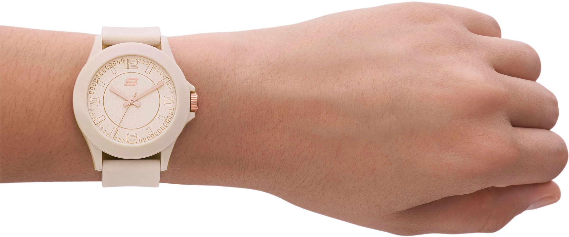 Skechers Quarzuhr »ROSENCRANS«, Armbanduhr, Damenuhr, Silikonarmband, analog, Mineralglas