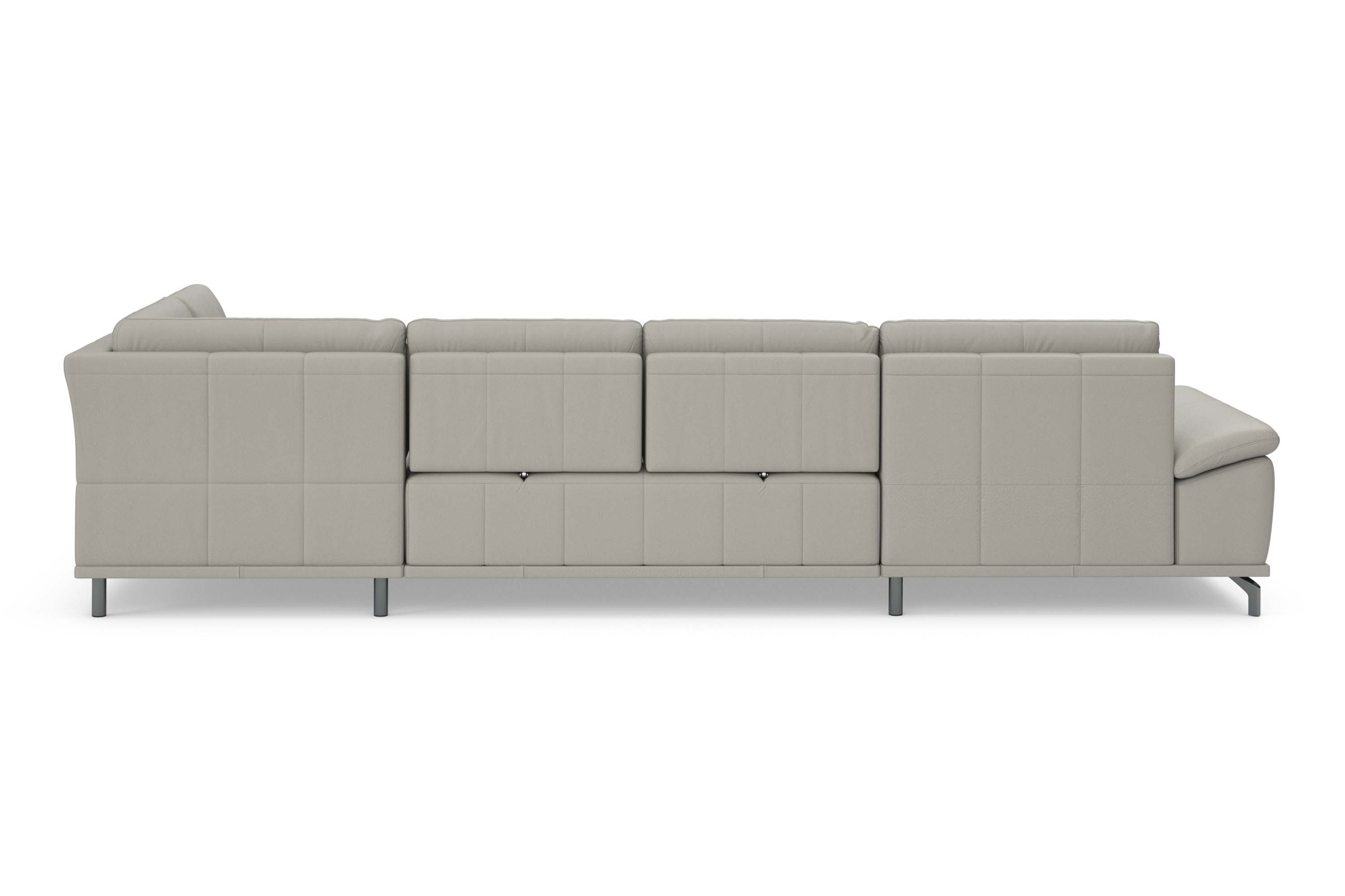 Places of Style Wohnlandschaft »Costello U-Form, mit Sitztiefenverstellung, Armteilverstellung und«, 3 Nierenkissen, optional Bettfunktion und Bettkasten