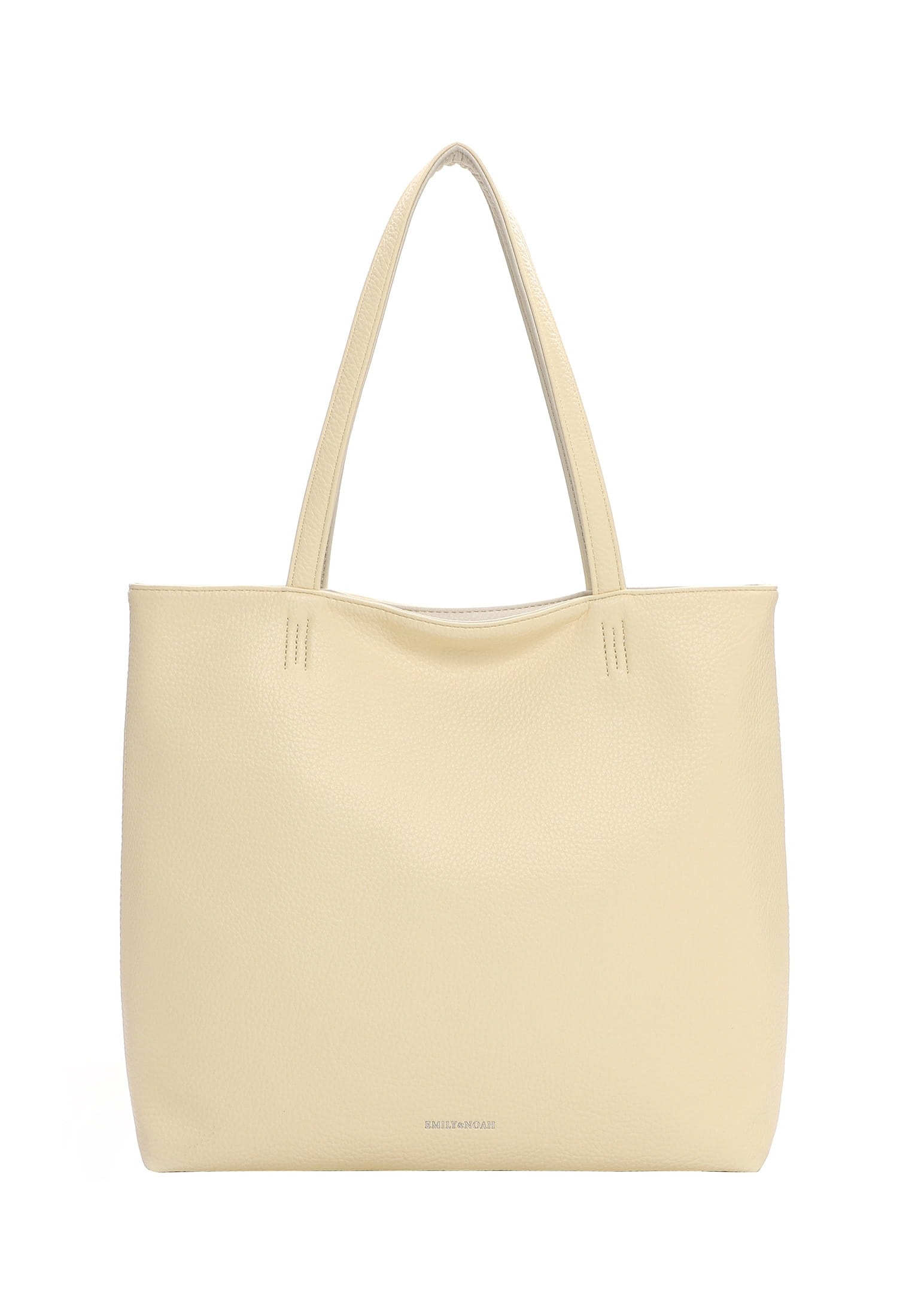 Shopper EMILY & NOAH "Shopper E&N Eva", Damen, Gr. B/H/T: 39cm x 34cm x 14cm 0, gelb (lightgelb 431), Polyurethan, Taschen Shopper