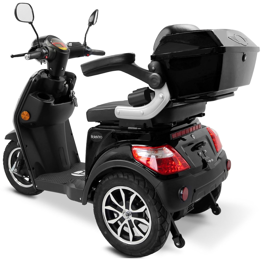 Rolektro Elektromobil »Rolektro E-Trike 25 V.3, Lithium Akku«, 1000 W, 25 km/h, (mit Topcase)