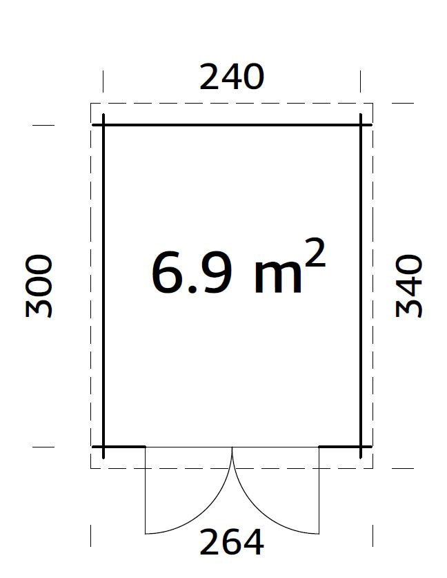 Palmako Gartenhaus »Ella«, 6,9 m²