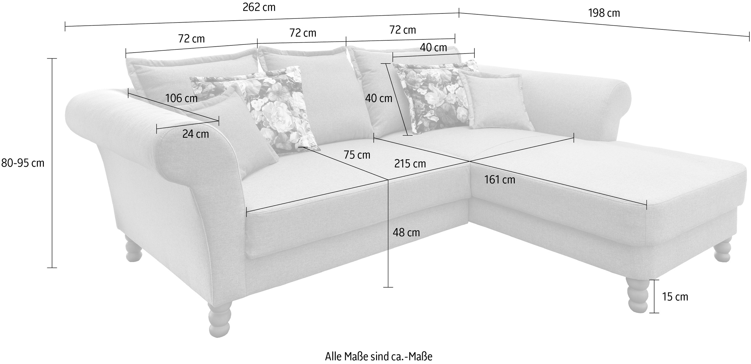 Home affaire Ecksofa »Tassilo L-Form«