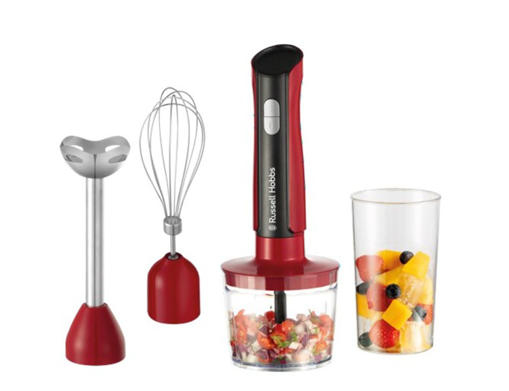 RUSSELL HOBBS Stabmixer "Desire 3in 1 27140-56", B:6cm H:6cm T:23,2cm, rot, Mixer, rot
