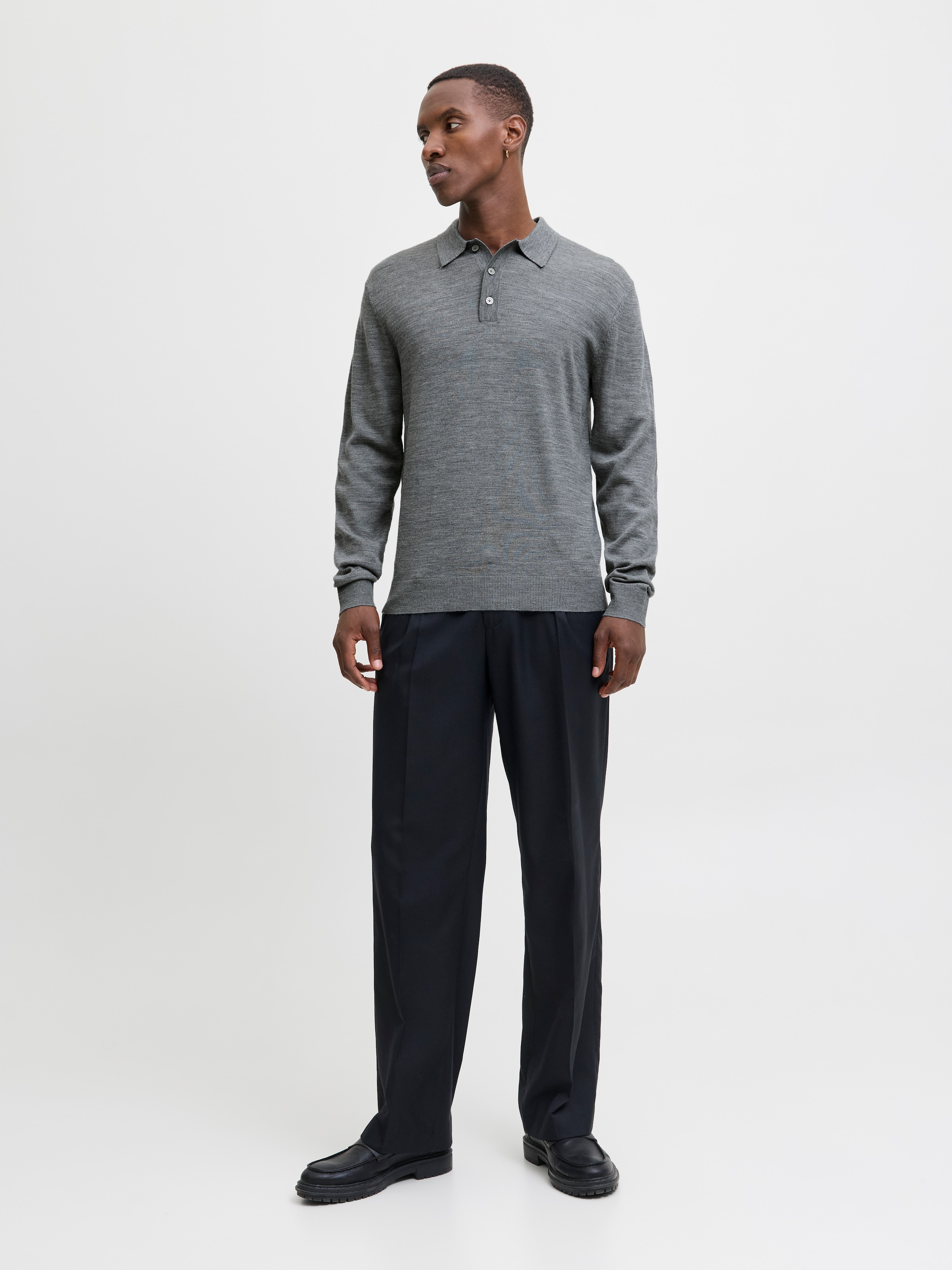 Jack & Jones Polokragenpullover »JPRBLAMERINO KNIT POLO« Wolle, regular fit