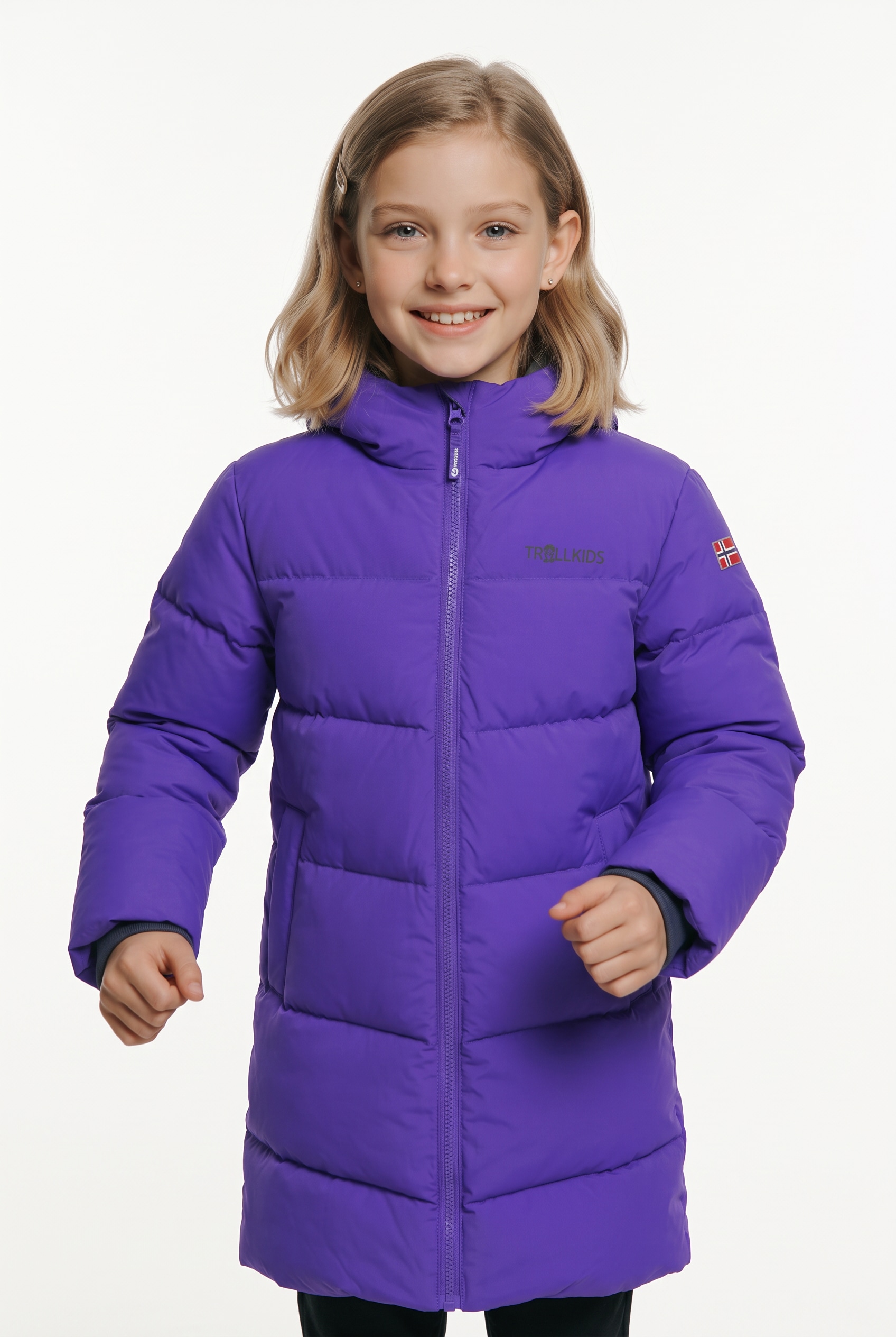 TROLLKIDS Wintermantel "GIRLS AURLAND COAT XT" Wintermantel, langer Schnitt, aus Polyester, mit fester Kapuze