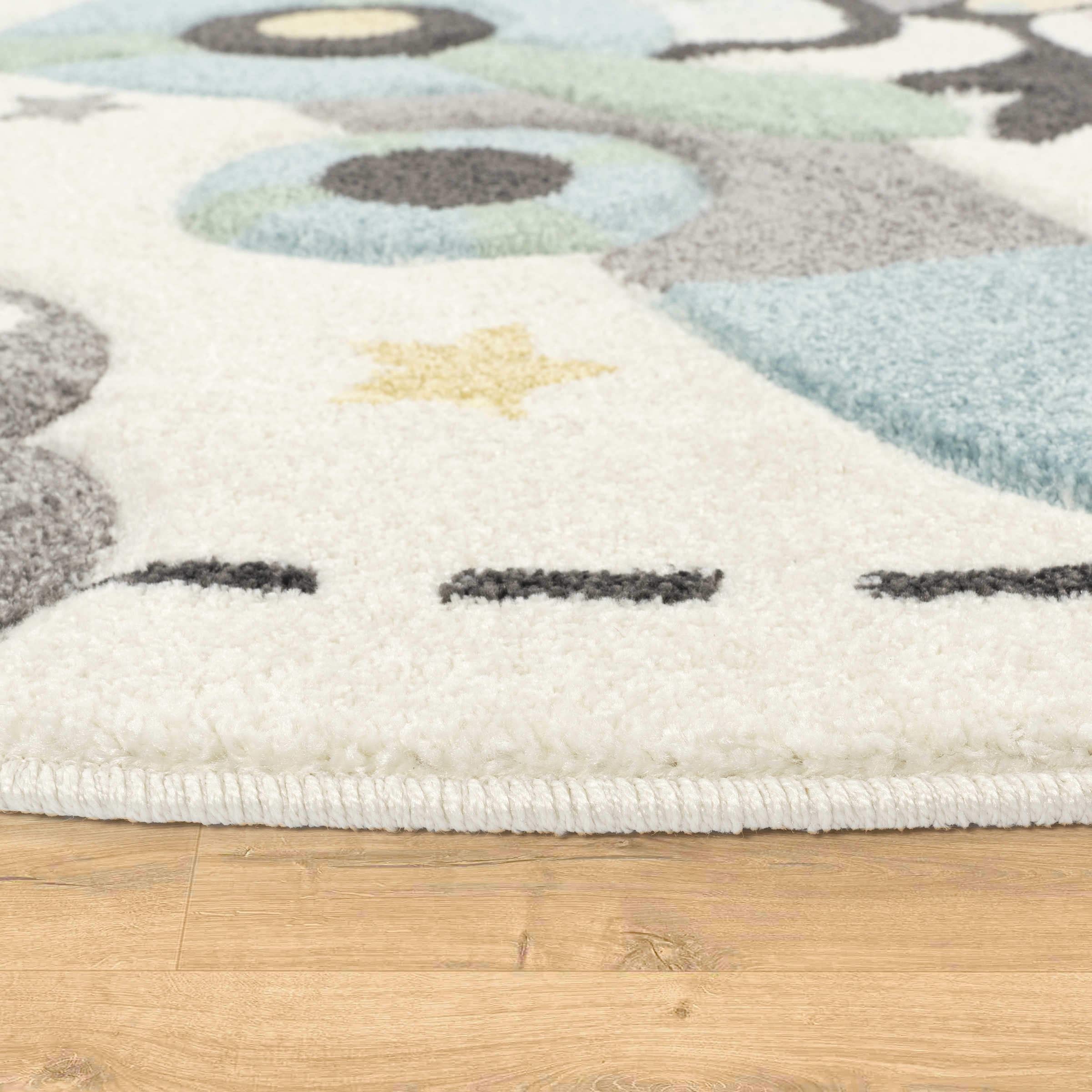 Paco Home Kinderteppich »Fino 332«, rund, 16 mm Höhe, 3D-Design, niedliches Tier Motiv, Pastell-Farben, Kinderzimmer