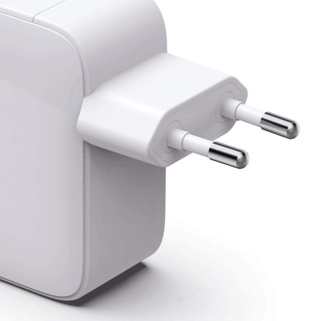 Hama Schnelllade-Gerät »Schnellladegerät mit ausziehbarem Ladekabel, 2x USB-C, 30 W, Weiß« Power Delivery, Fast Charge, GaN-Technologie, USB-C-Kabel integriert