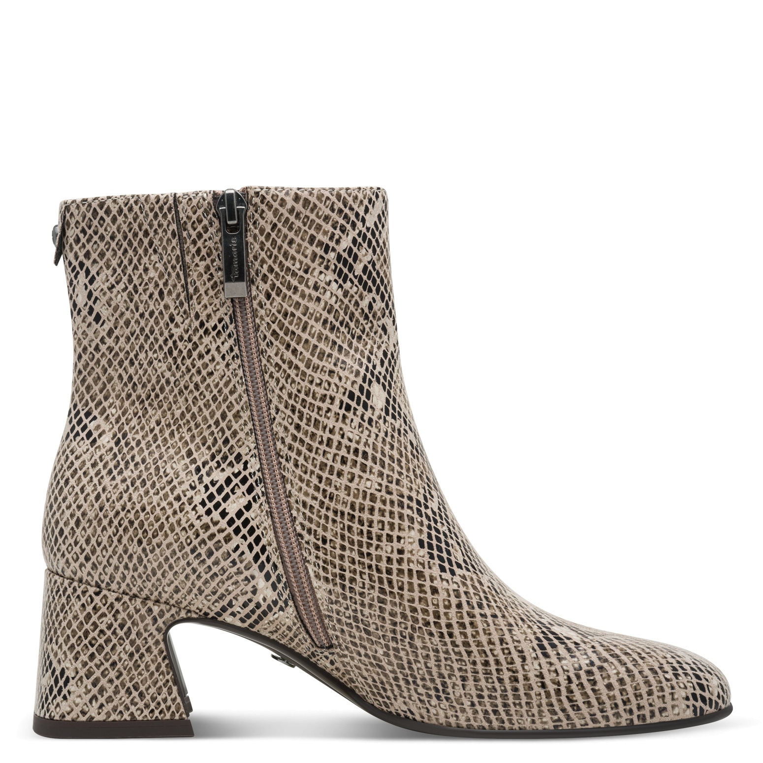 Tamaris Stiefelette, Blockabsatz, Partystiefelette in cooler und angesagter Snake-Optik