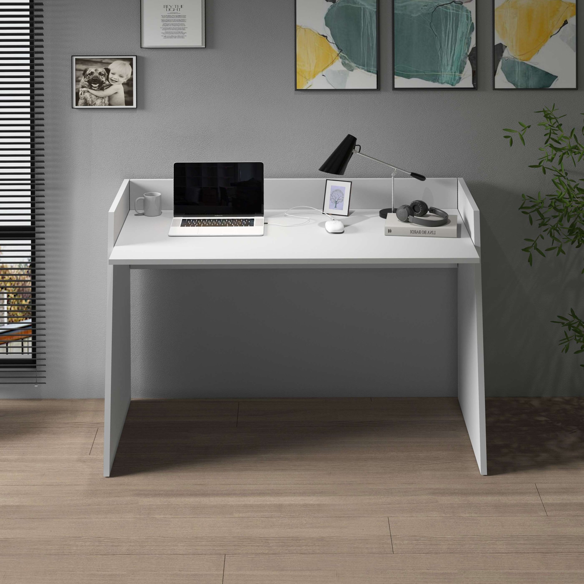 INOSIGN Schreibtisch »Vega, Schreibtisch, kleiner Computertisch, Bürotisch für Büro«, (1 St.), mit 2 Diagonalseit, Arbeitsplatte Breite 100 cm