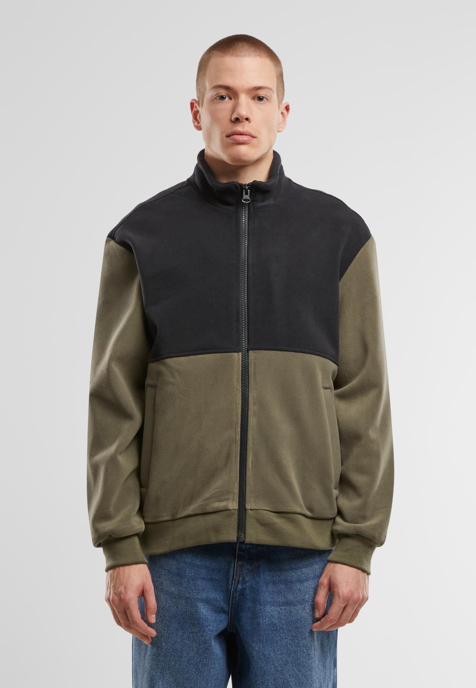 URBAN CLASSICS Allwetterjacke »Urban Classics Colour Block Polar Fleece Jacket«, (1 St.), ohne Kapuze