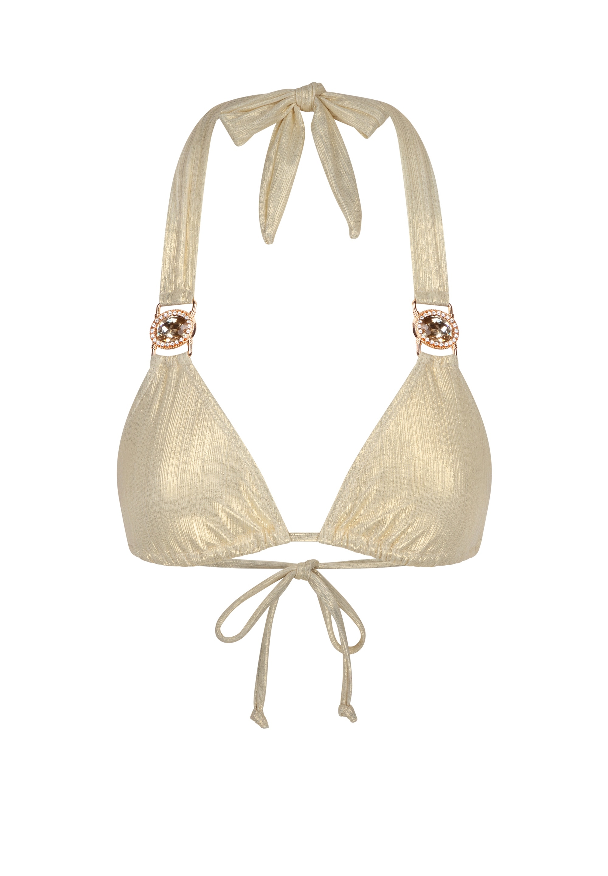 Moda Minx Triangel-Bikini-Top »Shimmering Lights«, (1 St.), im schimmerndem Design mit Steinbesatz