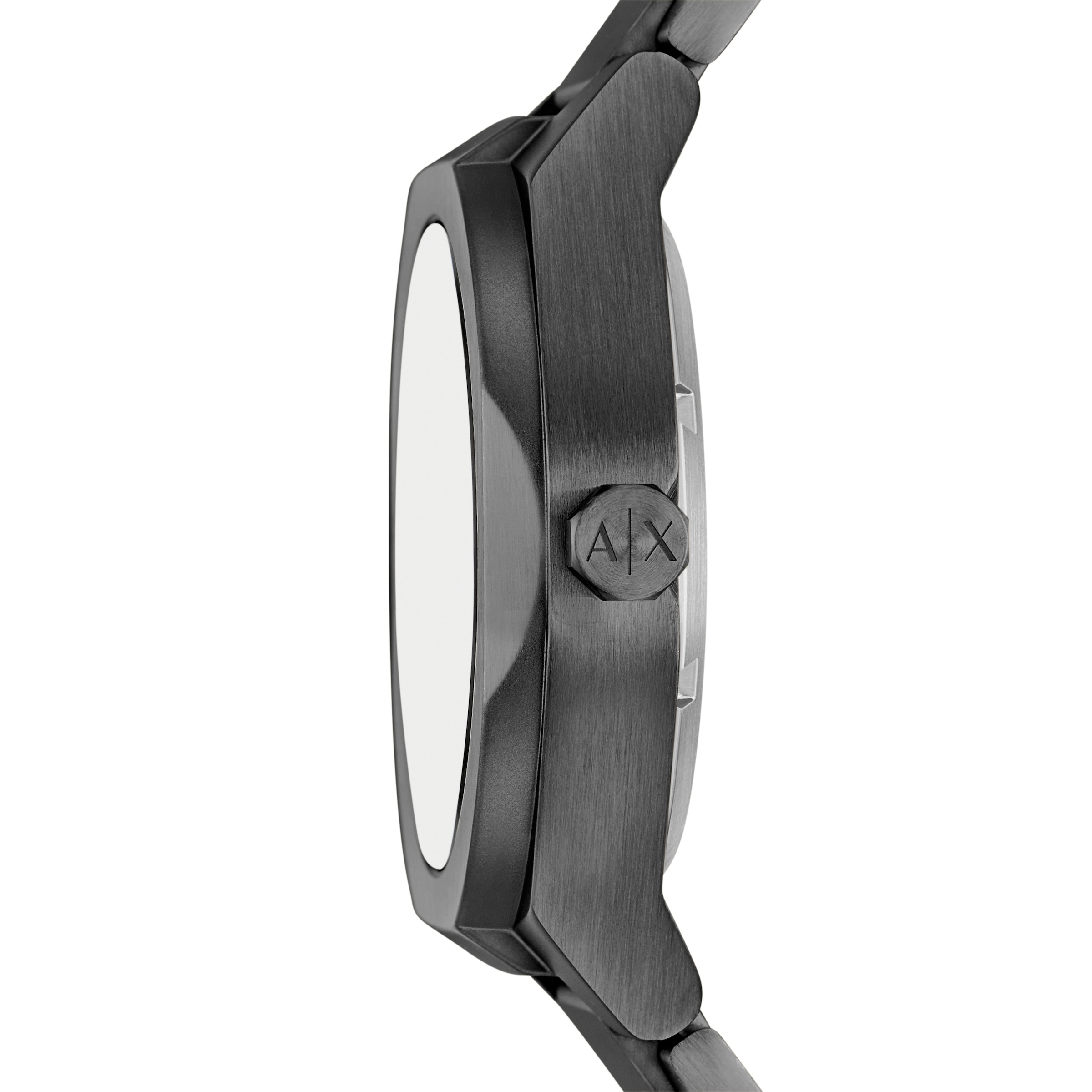 ARMANI EXCHANGE Automatikuhr Armbanduhr, Herrenuhr, Edelstahlarmband, analog, 12/24-Std.-Anzeige