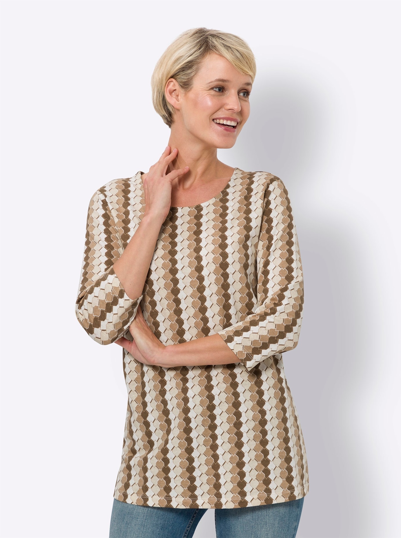 Classic Basics 3/4-Arm-Shirt "3/4-Arm-Shirt" 1 Stk. tlg. günstig online kaufen