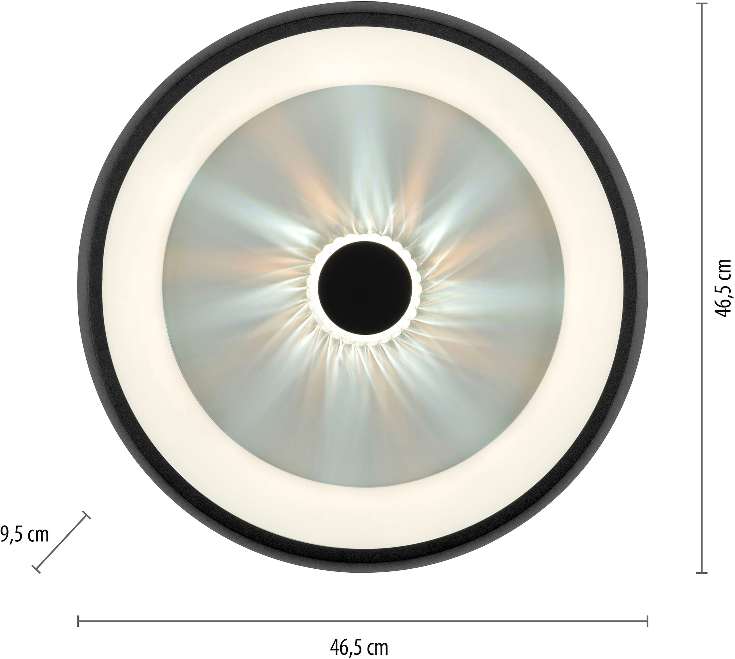 JUST LIGHT Deckenleuchte »VERTIGO«, 1 flammig, Leuchtmittel LED-Board | LED fest integriert, CCT über Fernbedienung, Funk inkl., separat steuerbar über FB, Memory
