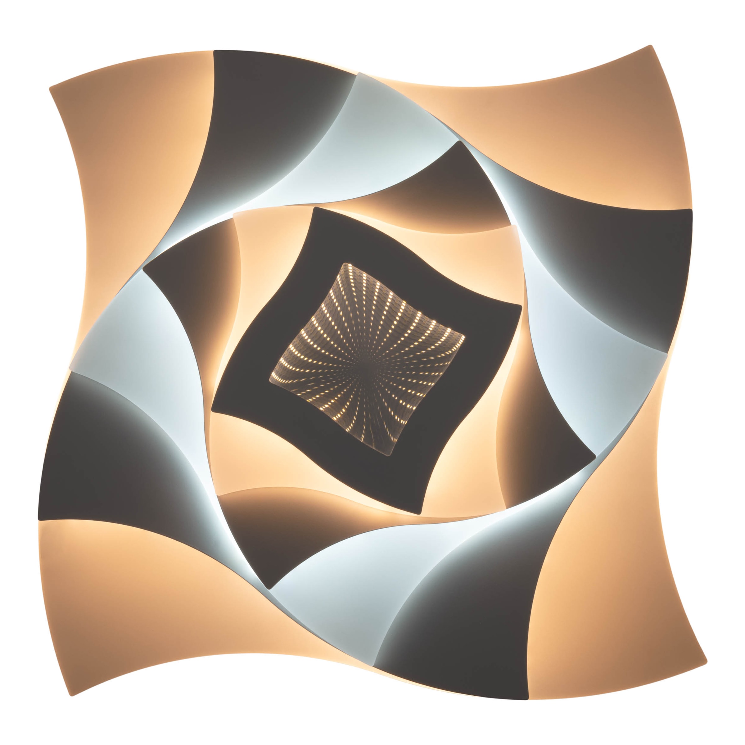 näve LED Deckenleuchte »Liora« LED-Modul 1 Stk. warmweiß - kaltweiß 3D-Effekt, CCT, Memory, Nachtlicht, dimmbar per Fernbedienung, weiß