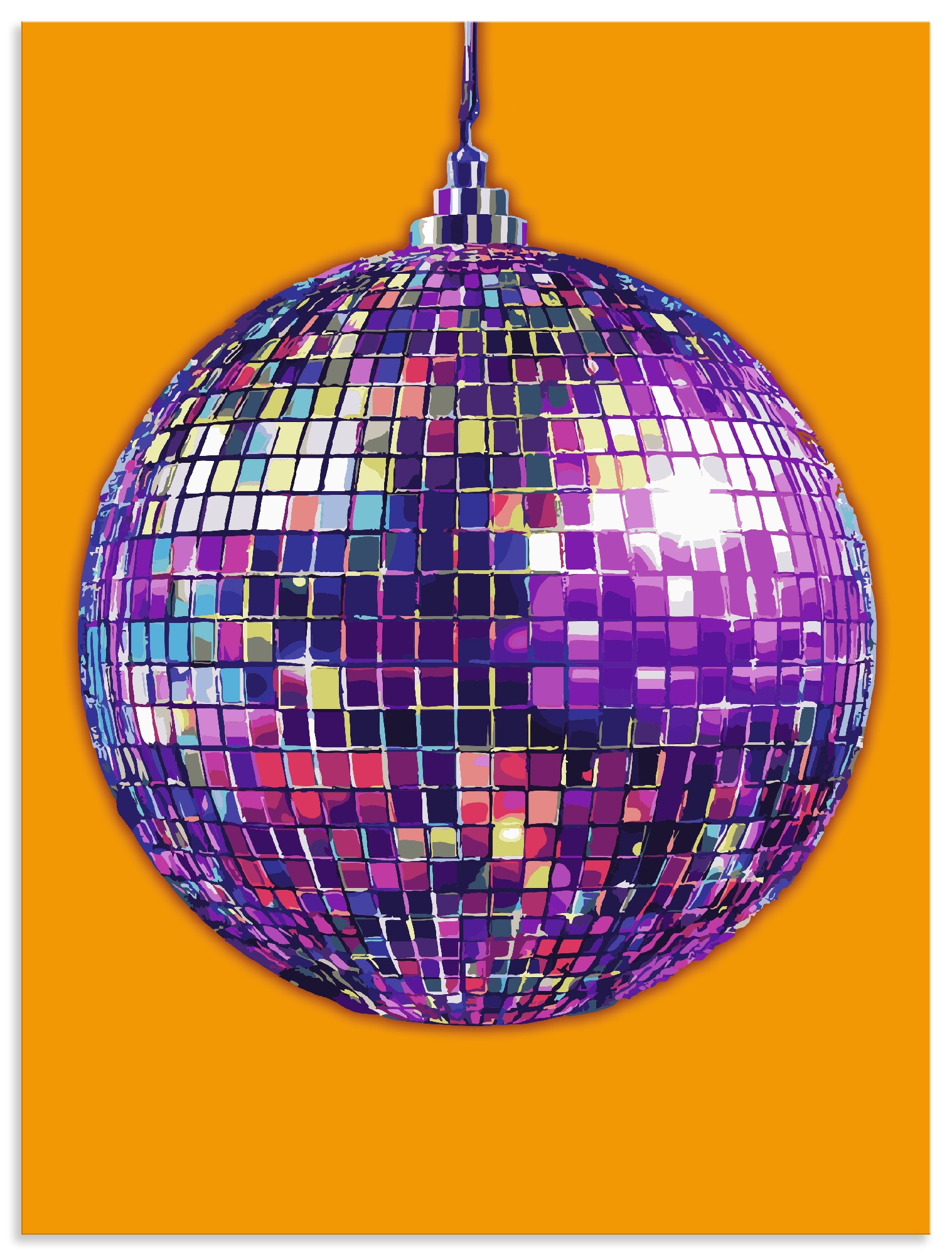 Wandbild ARTLAND, B:45cm H:60cm T:1cmfarbe bild(er): farbig, Alu Dibond, Wohnzimmer, Bilder, "Discokugel", als Alubild, Leinwandbild, Poster,