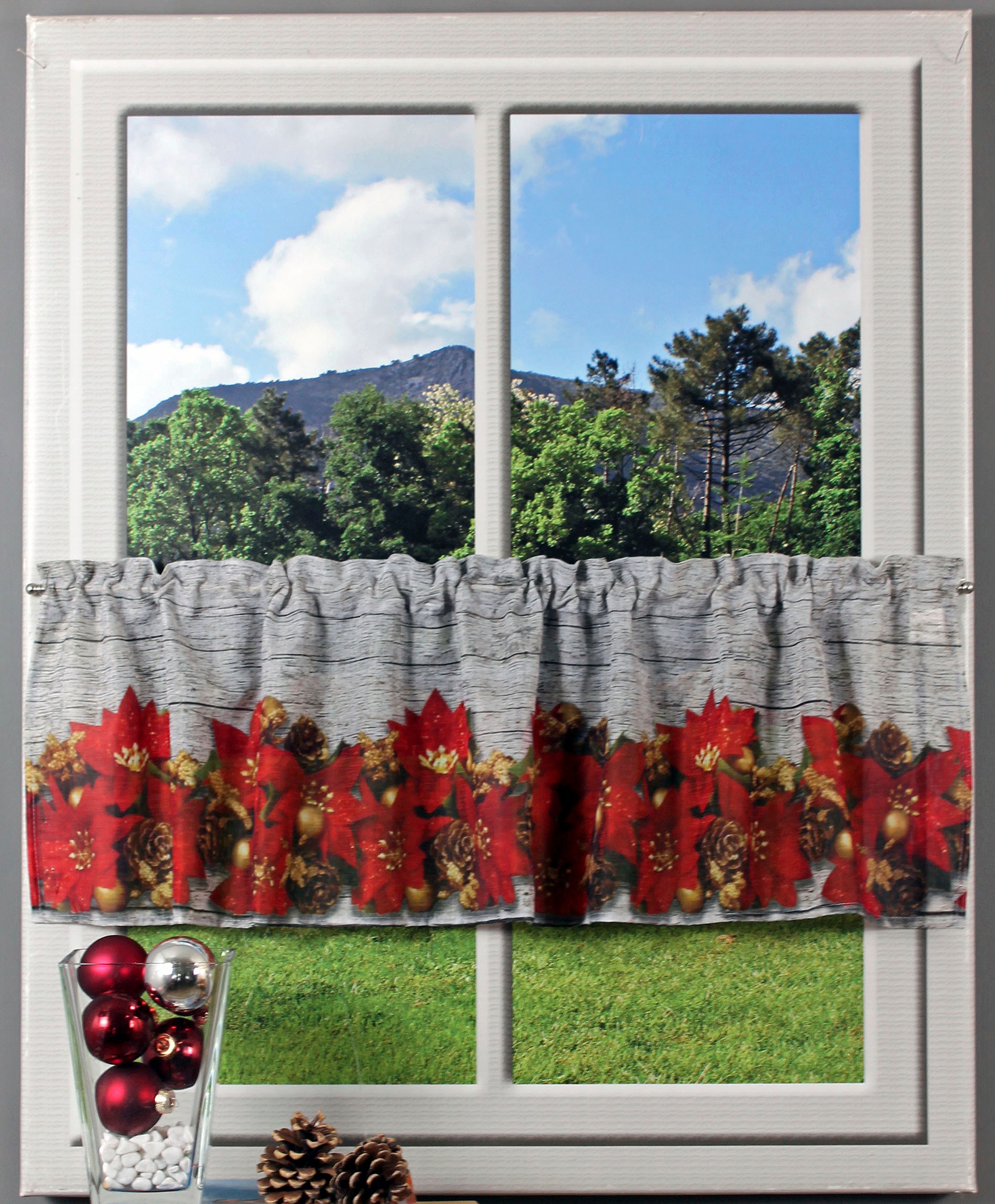 HOSSNER - ART OF HOME DECO Querbehang "Weihnachtsstern" Stangendurchzug 1 S günstig online kaufen