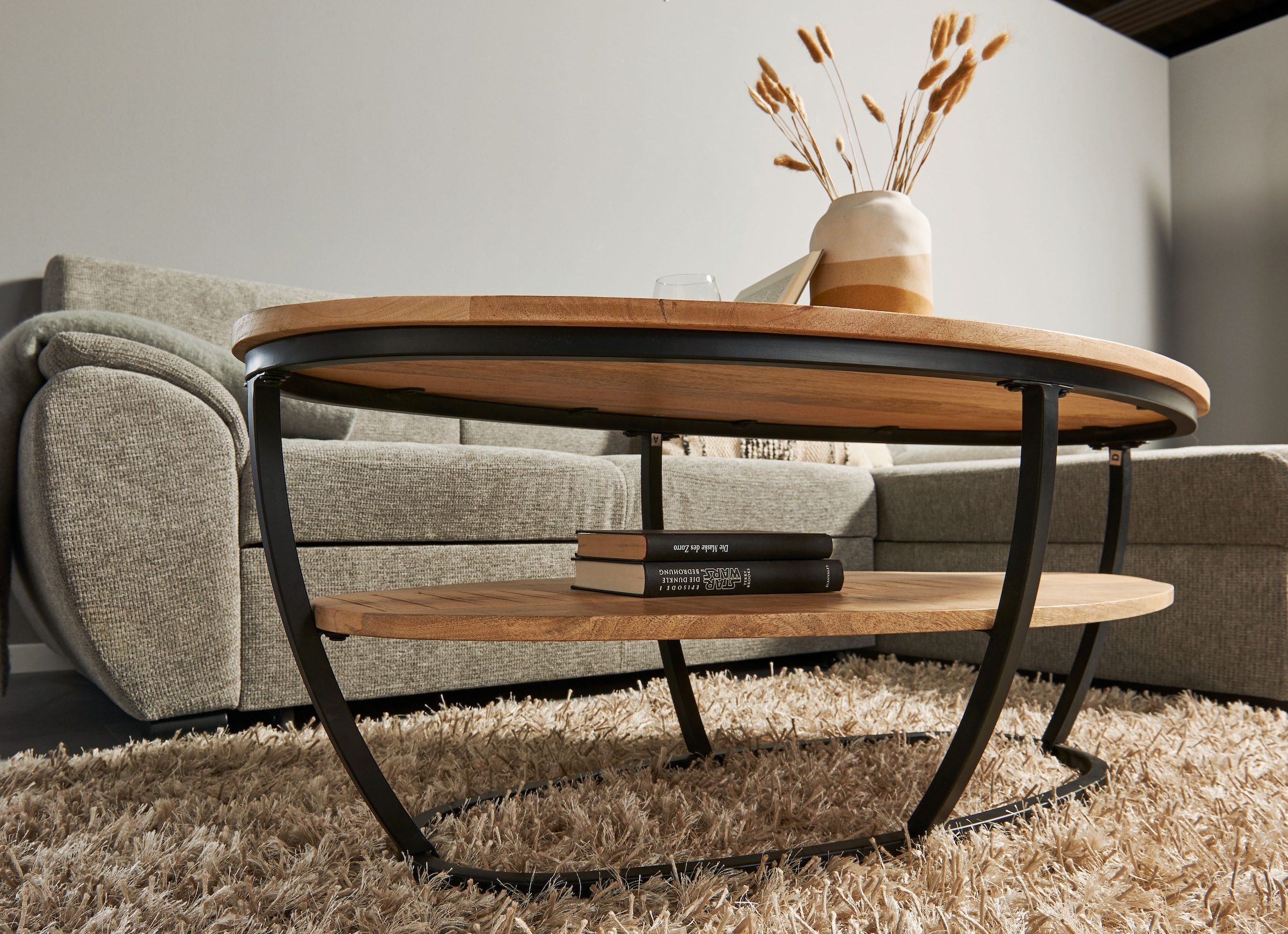 Stolkom Couchtisch »Jambi 2 B/H/T 110x44x60 cm« 1 Stk. tlg. Mangoholz, Oberfläche uneben