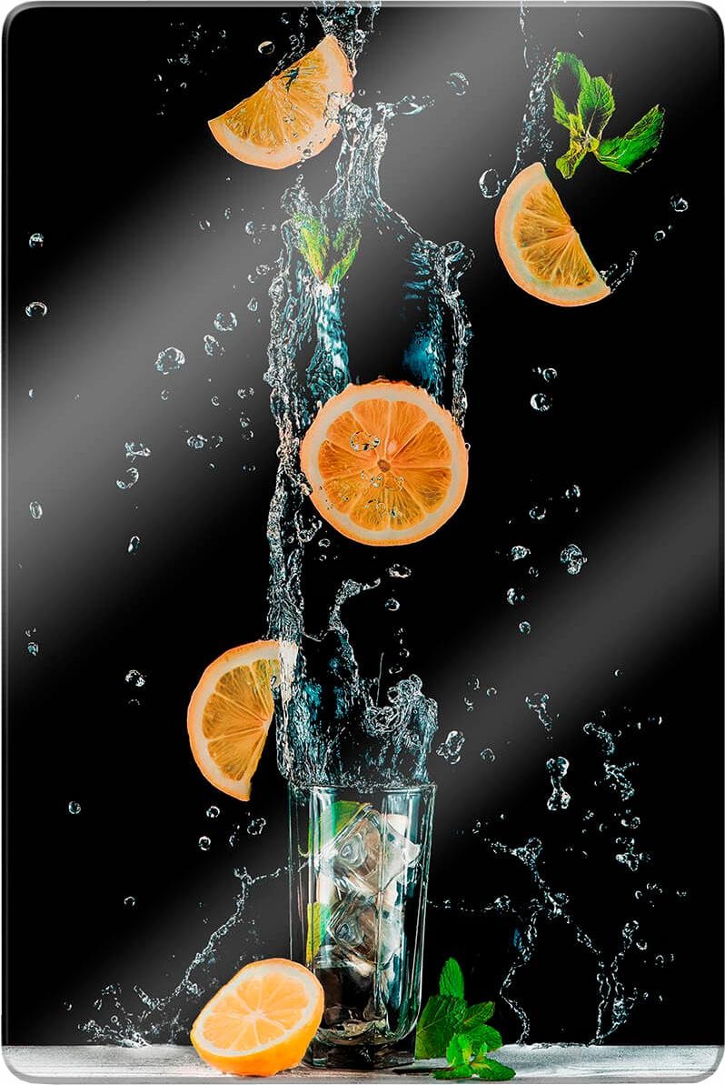 Glasbild »Belenko Splashing Lemonade«, (Set), Glasposter modern