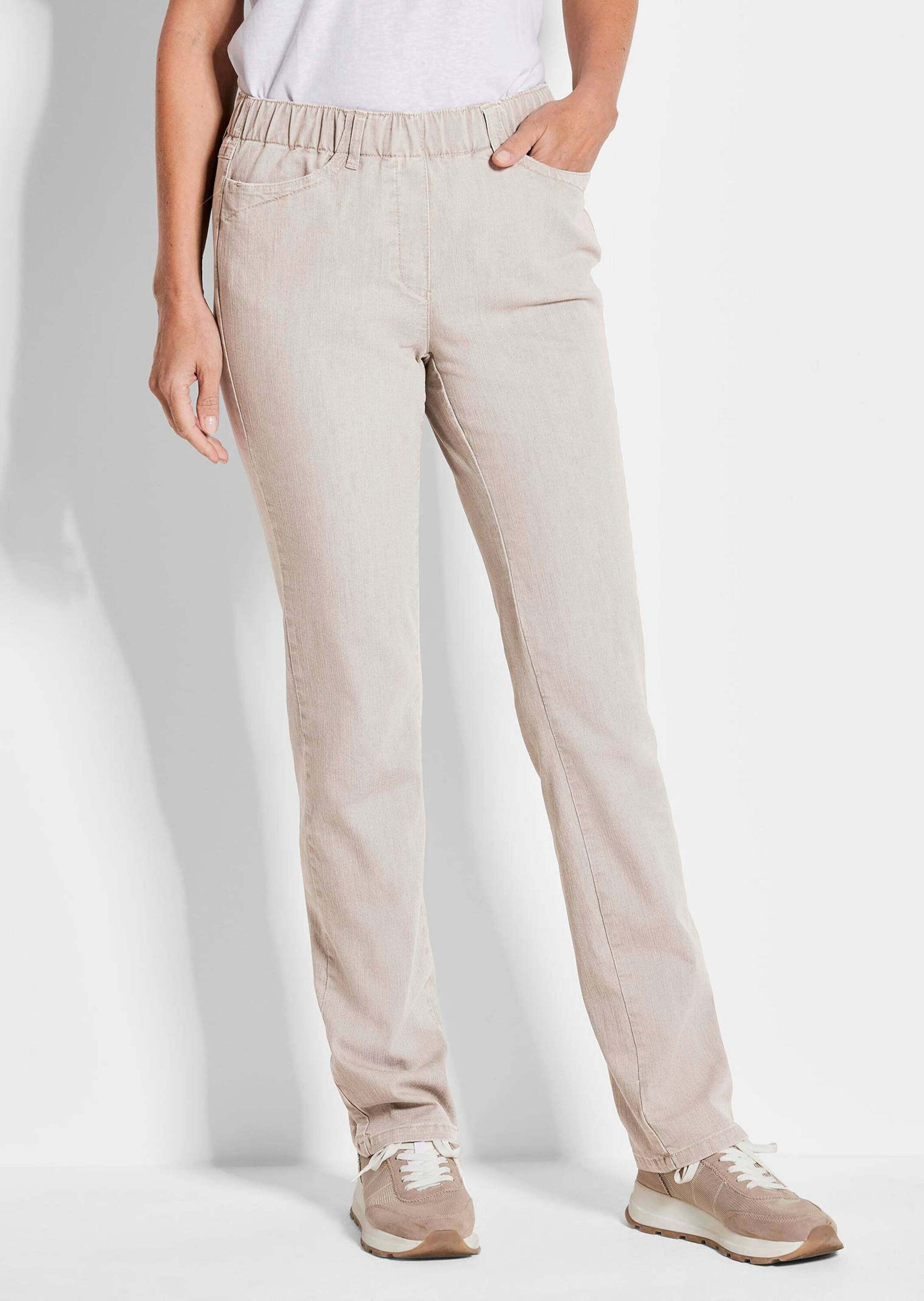 GOLDNER Regular-fit-Jeans »Jeansschlupfhose LOUISA Edel geschmückte Jeansschlupfhose LOUISA«