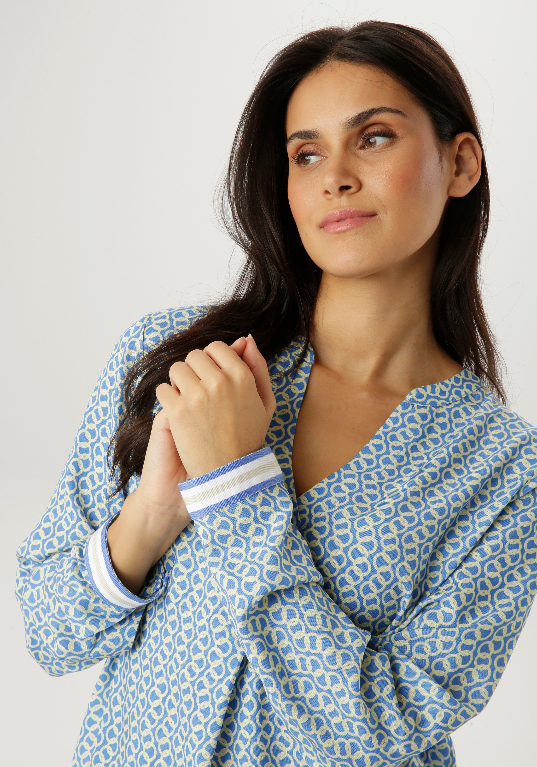 Thumbnail - Aniston SELECTED Schlupfbluse mit modischer Kettenmusterung- NEUE KOLLEKTION