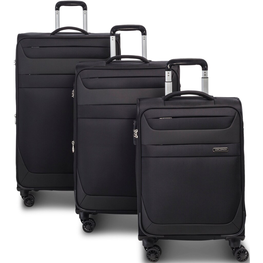 WORLDPACK Trolleyset »Dublin, schwarz«, (3 tlg.)