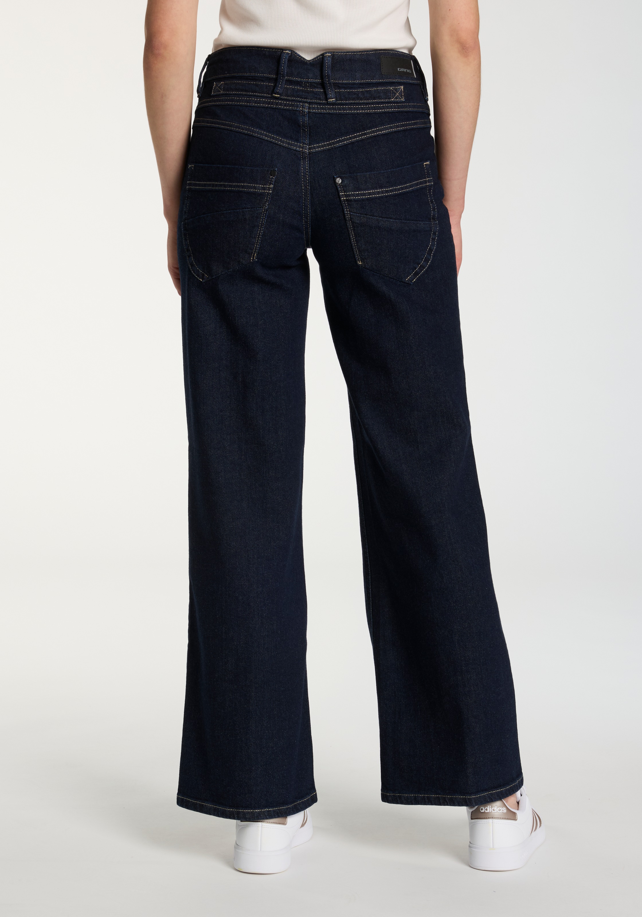 GANG Weite Jeans "94MEDINA WIDE", mit Knopfverschluss günstig online kaufen