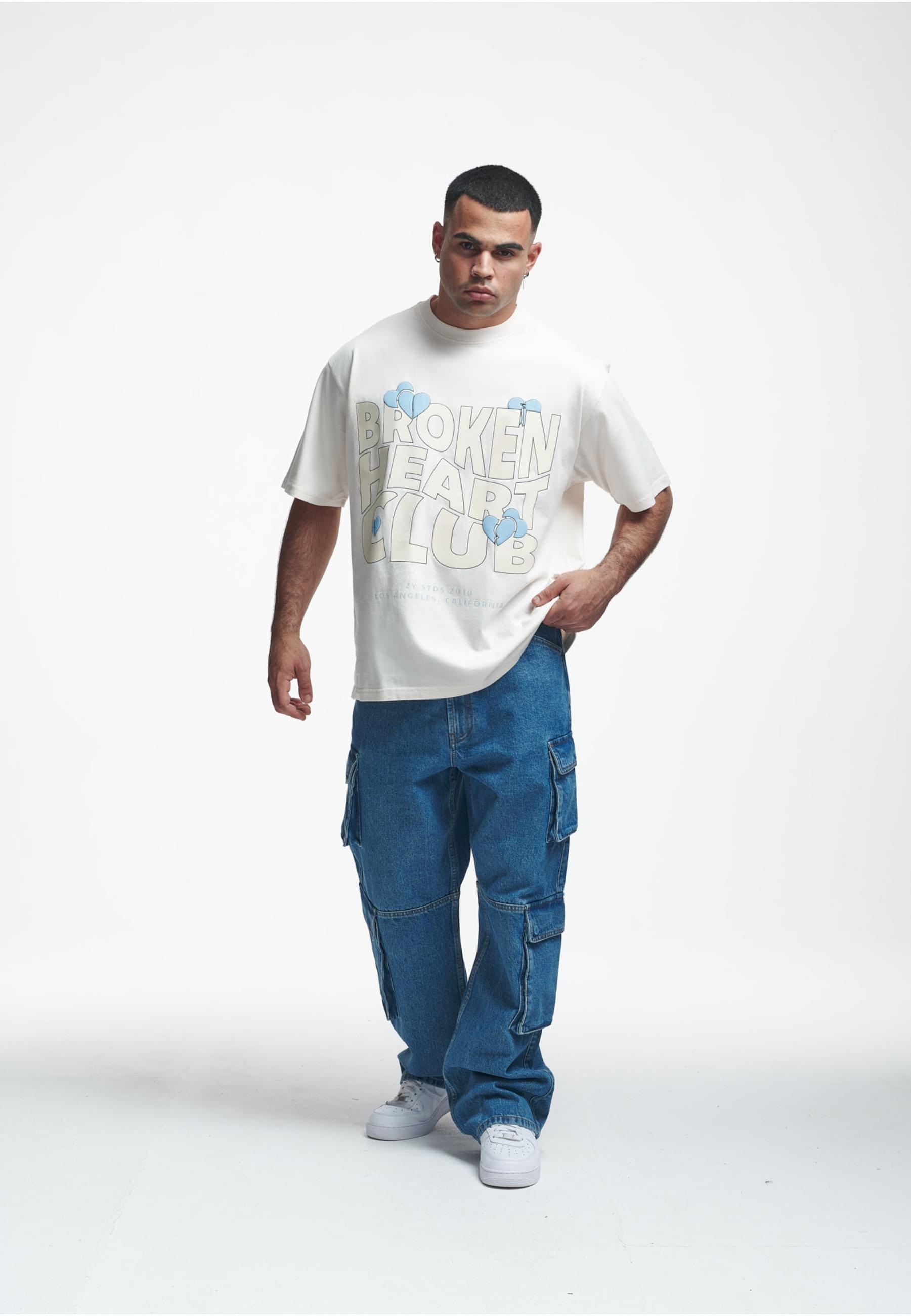 2Y Studios T-Shirt »2Y Studios Herren 2Y Broken Heart Club Oversize Tee«, (1 tlg.)