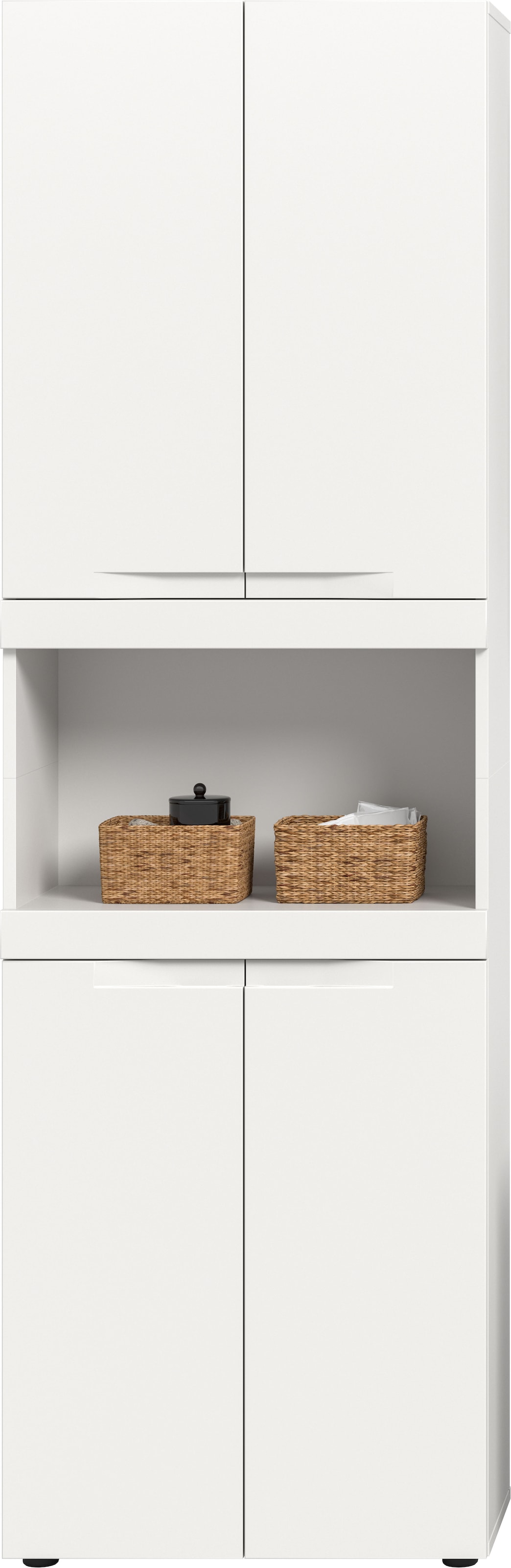 OTTO home Hochschrank »MAOI, Höhe 194 cm, 4 Türen, 1 offenes Fach« Badezimmerschrank, Schrank, Badschrank, Midischrank, Bad, Badezimmer