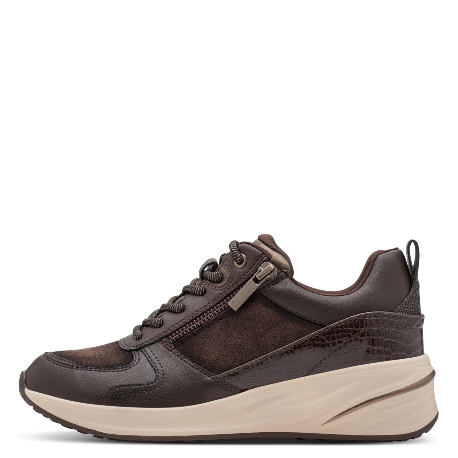 Tamaris Keilsneaker  Freizeitschuh, Schnürer in veganer Verarbeitung, schmale Form