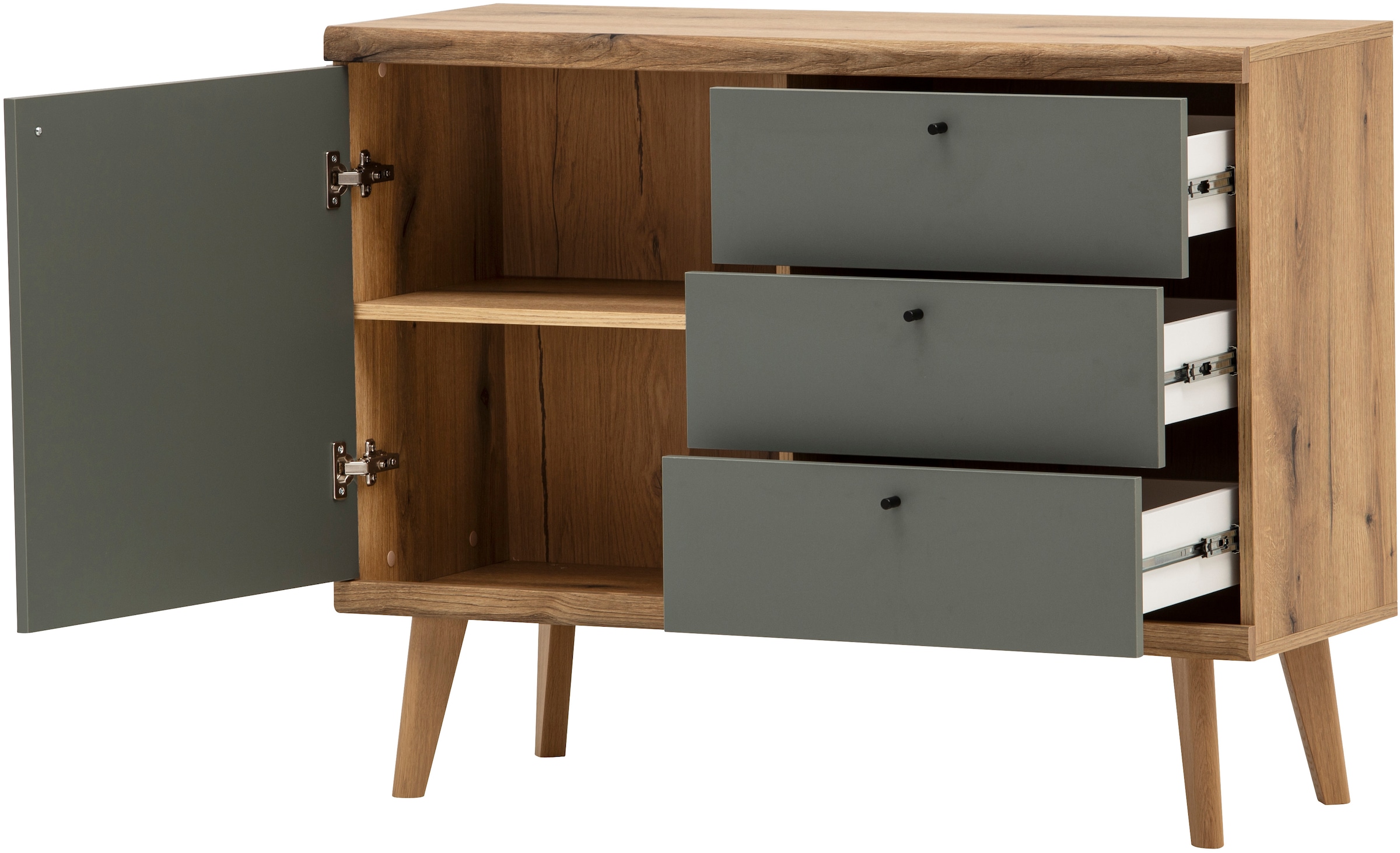 INOSIGN Garderoben-Set »Mavas, Garderobe mit Stauraum, Garderobenschrank im Scandic Design«, (Set, 3 St.), ausreichend Stauraum, für kleine Räume geeignet, 237 cm breit