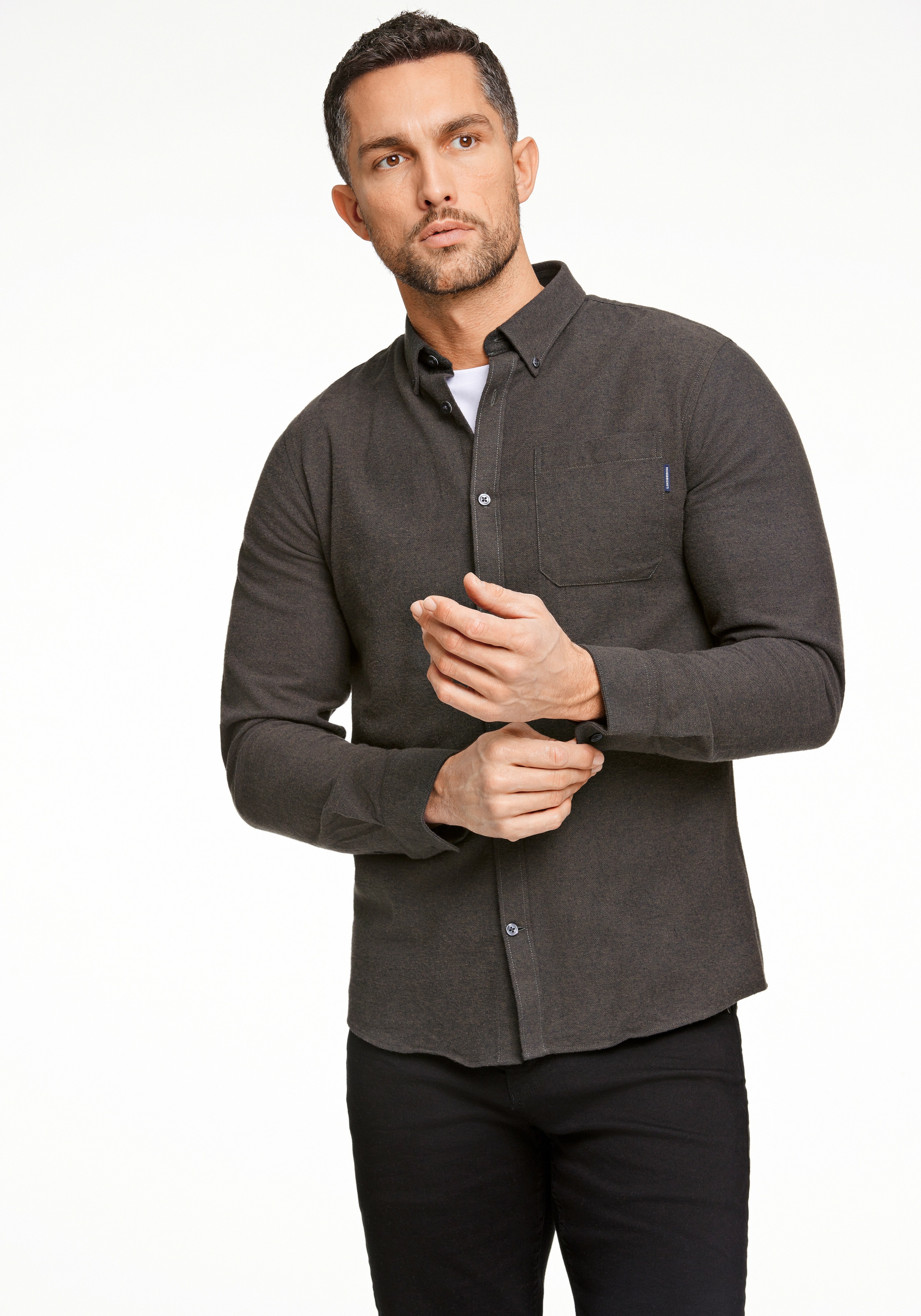 LINDBERGH "Freizeithemd (Langarm) Relaxed Fit"