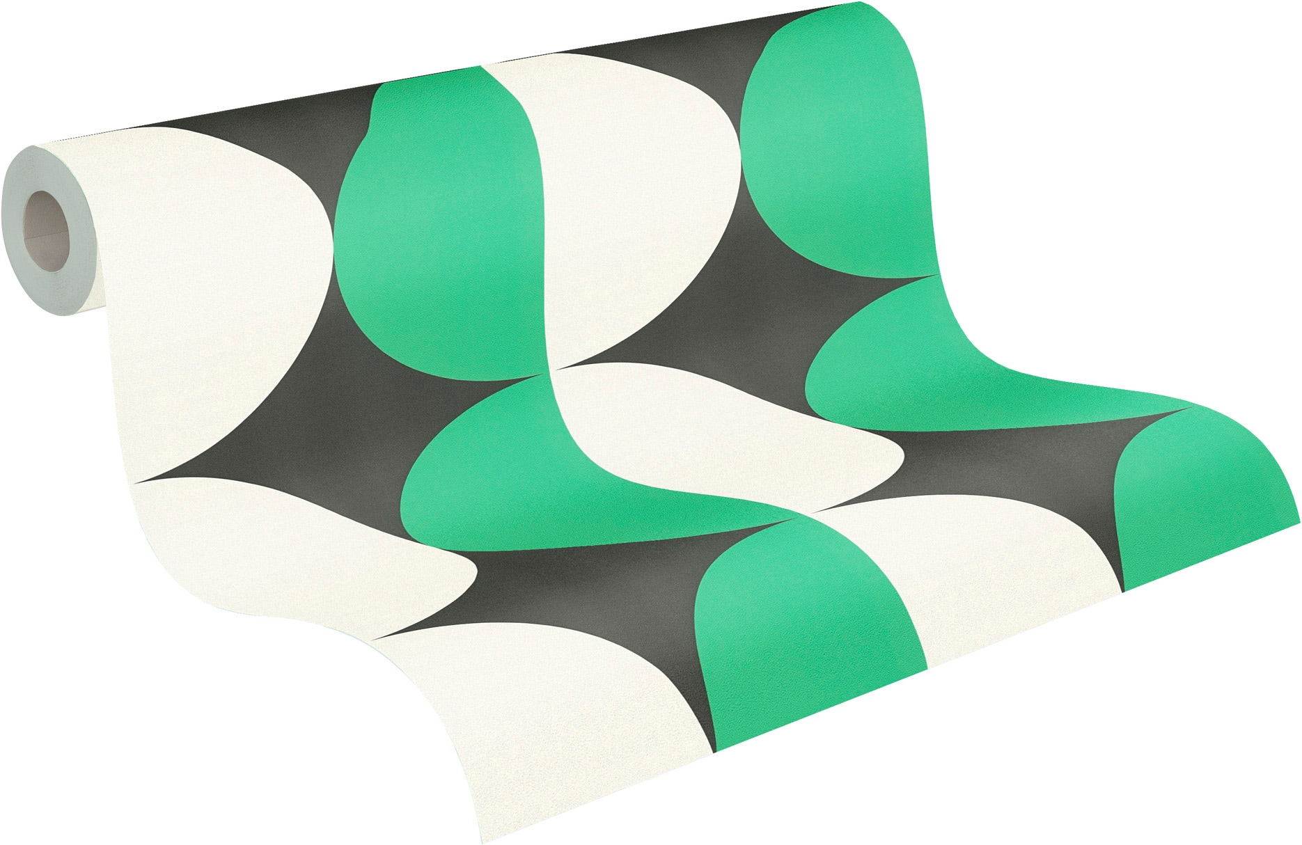 living walls Vliestapete »LIMITED – Retro Color Circles« Retro | geometrisch leicht strukturiert Große Kreise und Kontrastflächen im ausdrucksstarken Retro-Look
