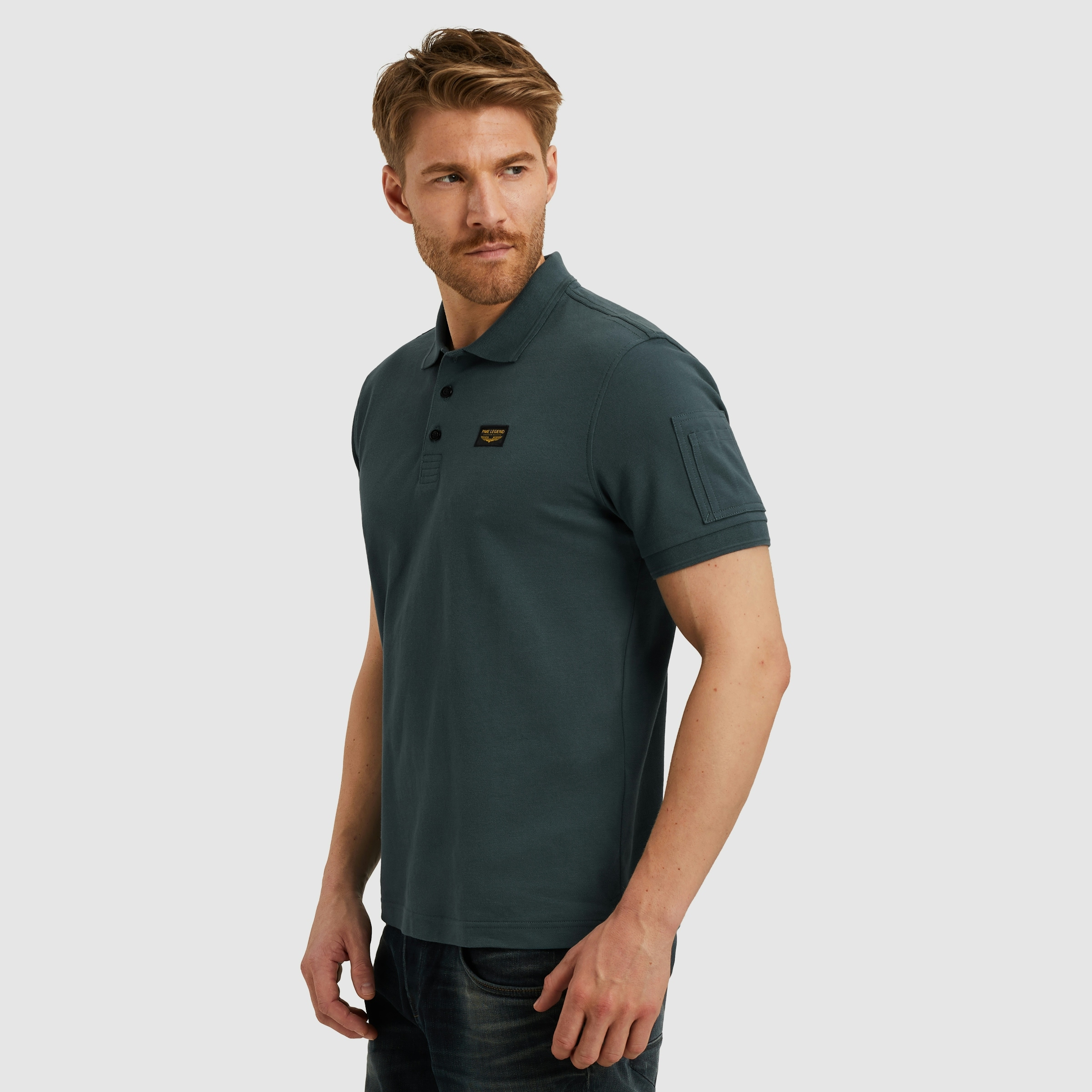 PME Legend Herren Poloshirt SHORT SLEEVE POLO AMERICAN CLASSIC - Regular Fi günstig online kaufen