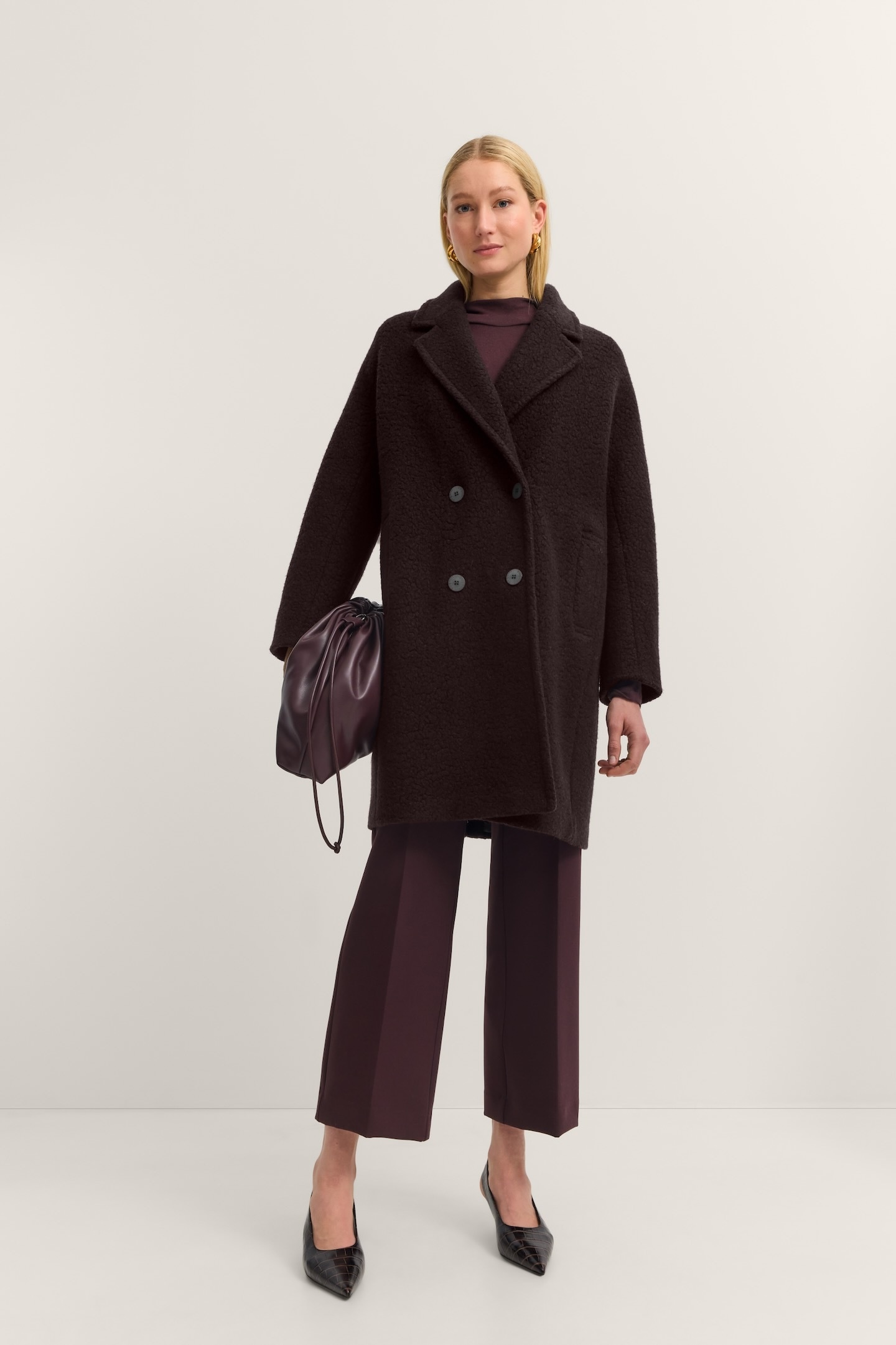 bugatti Wollmantel »Flexcity« im Regular Fit und Oversized-Optik mit Reverskragen