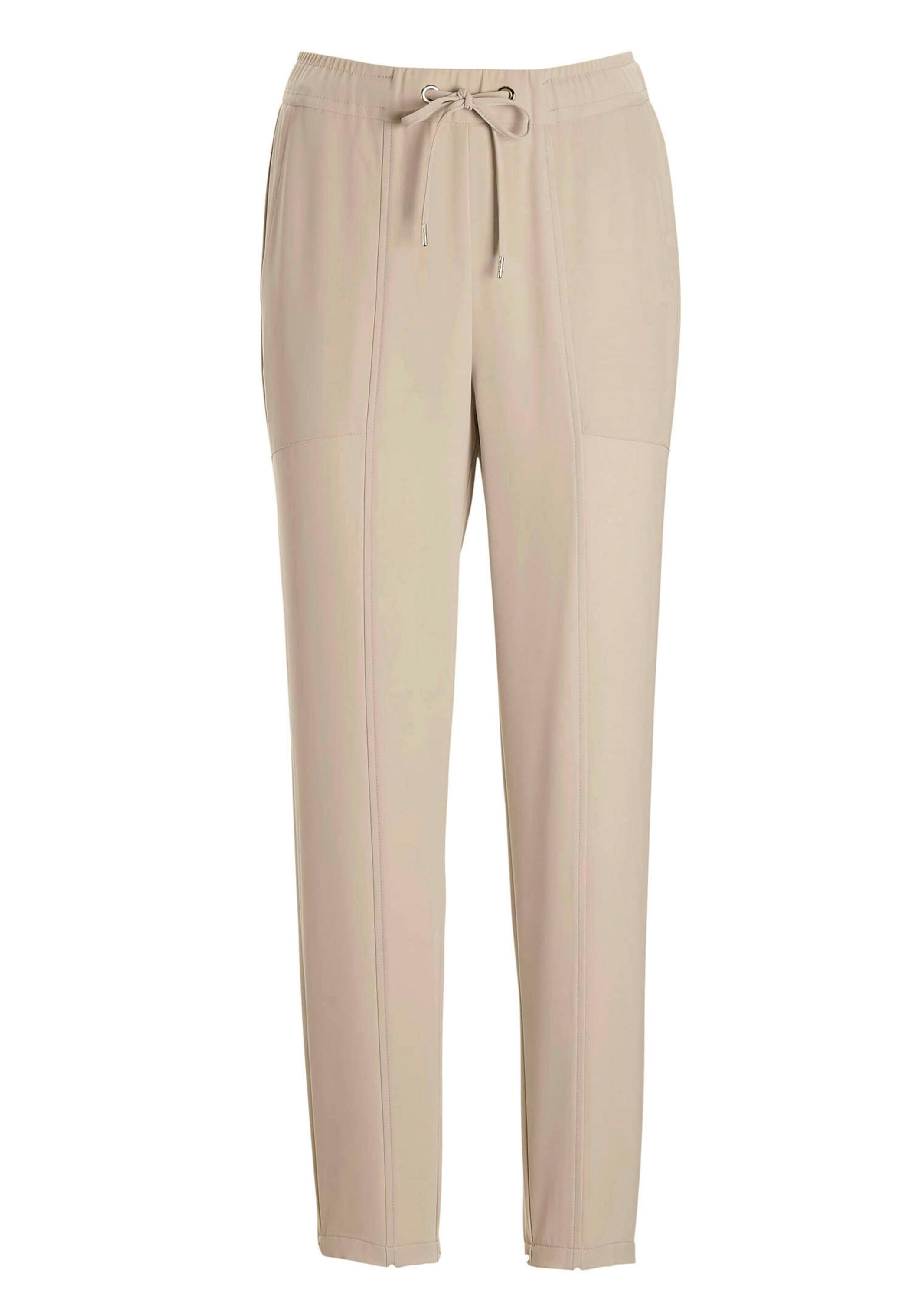 Schlupfhose GOLDNER "Braune Cargo-Schlupfhose SARA", Damen, Gr. 38, N-Gr, beige, Obermaterial: 95% Polyester PES. 5% Elasthan EL., Hosen Schlupfhose 2
