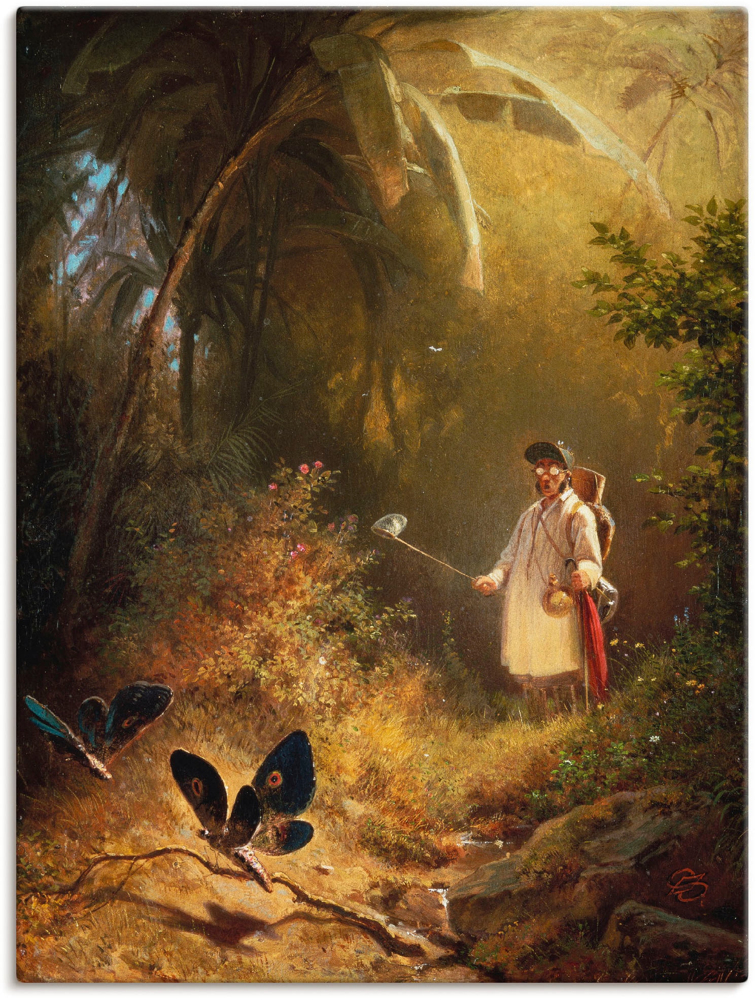 Artland Wandbild »Der Schmetterlingsfänger«, Mann, (1 St.), als Leinwandbild, Poster in verschied. Größen